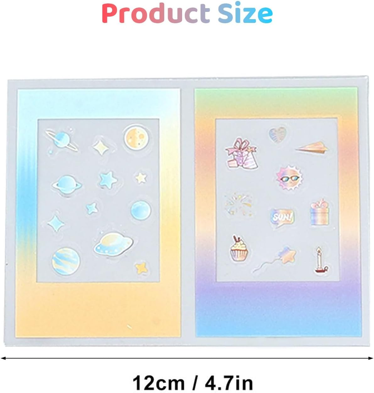 10PCS Colorful Instant Film Border Stickers for Instax Mini - Decorative Photo Frame Stickers for Mini 8/9/11/12/26/70/90, DIY Scrapbook, Diary & Photo Album (Style 1)