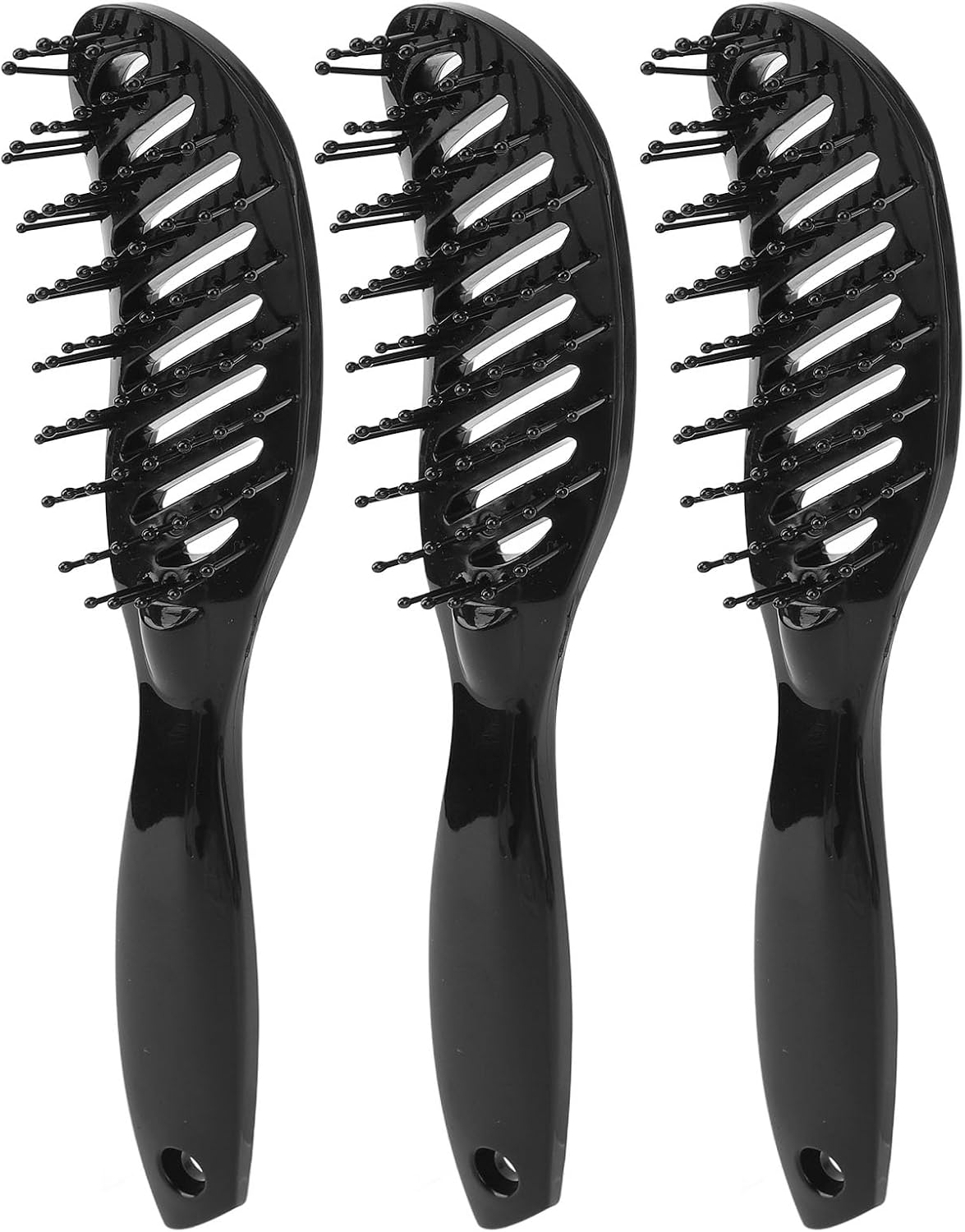 Detangling Hairbrush, 3 Pieces Men 9 Rows Hair Brush for Home image number 2
