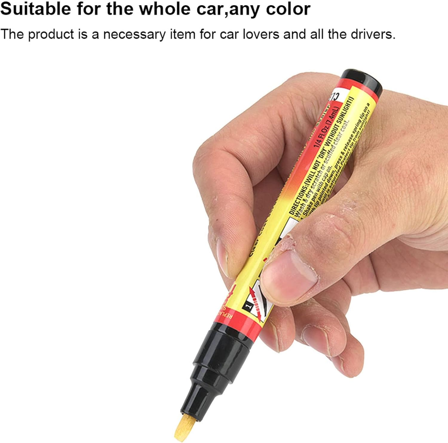 Practical Car Scratch Repair Pen with Acrylic Tip, Permanent Cover Function for All Cars. Convenient and Lightweight, Great Effect, Quick and Easy Repair On-The-Go