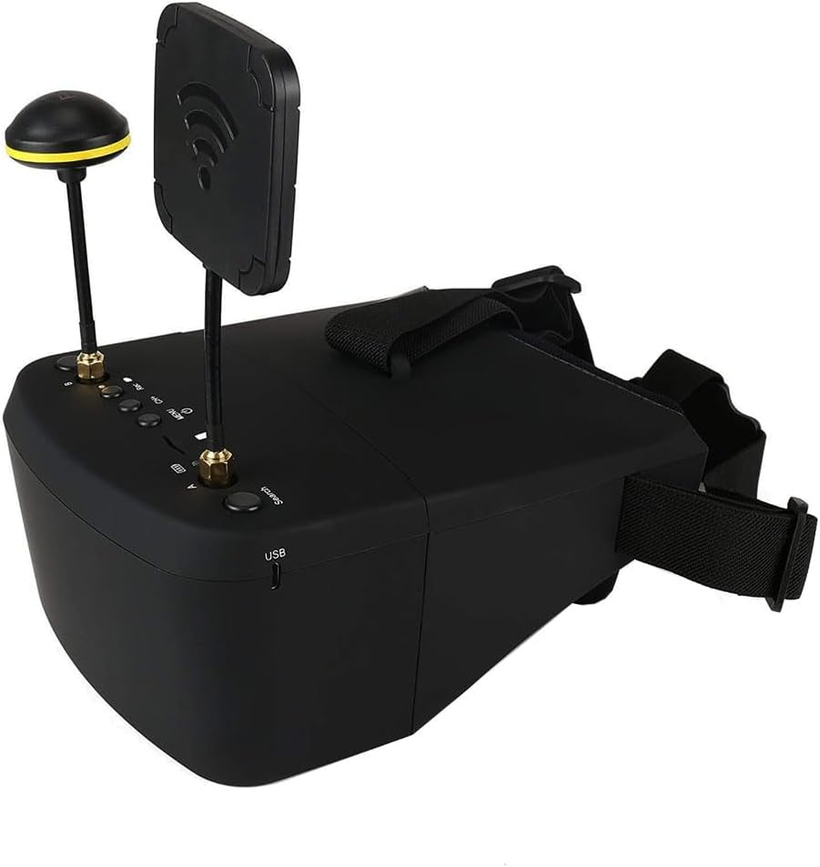 Sologood EV800D FPV Goggles with DVR 5.8G 40CH 5 Inch 800X480 Diversity Video Headset Built in 3.7V 2000Mah Battery image number 3