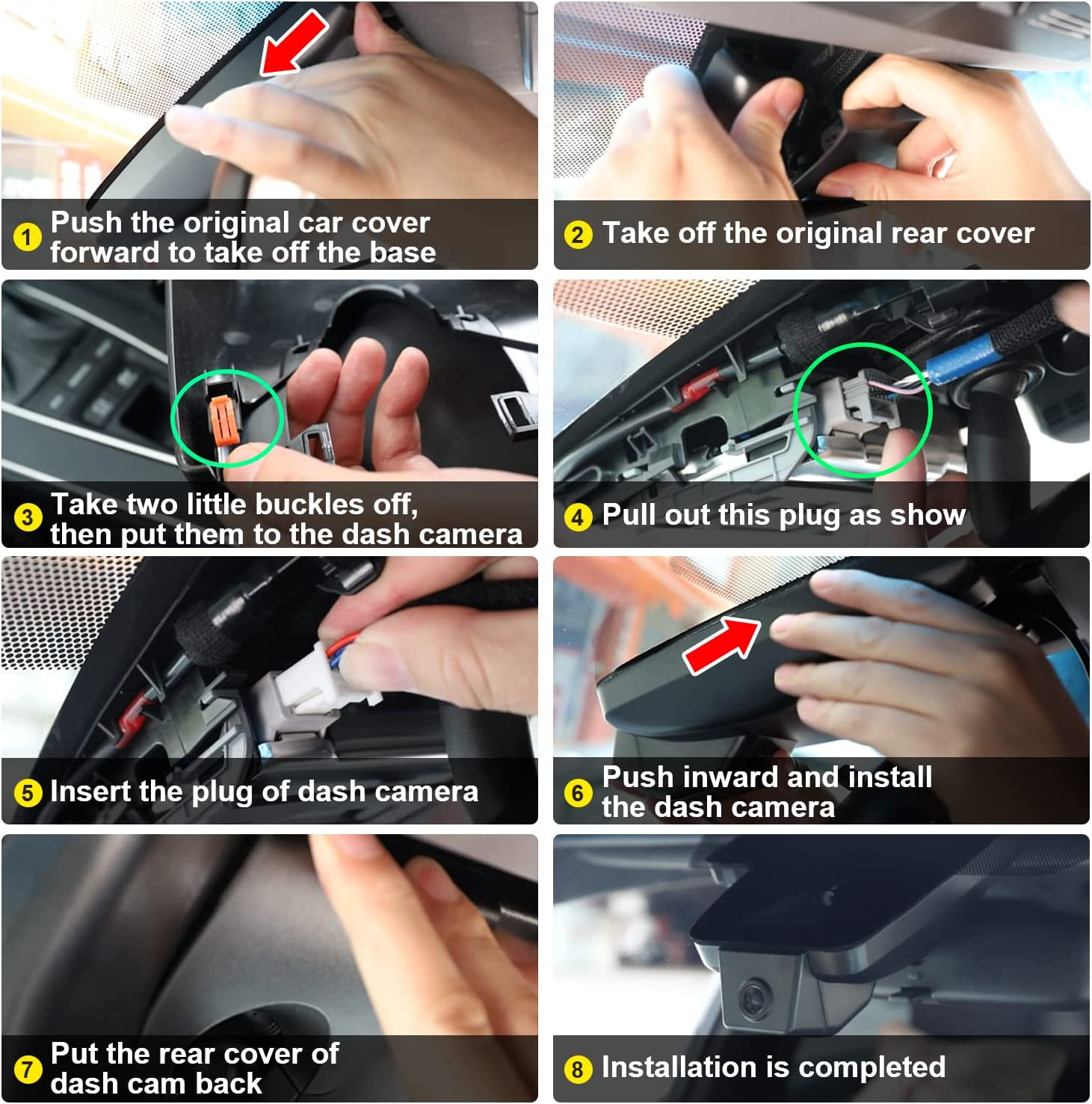 Fitcamx 4K Dash Cam Suitable for Toyota Corolla LE L XLE XSE SE 2020 2021 2022 Hybrid & Hatchback 2019-2022 (E210/Gen12), Integrated OEM Style, 2160P UHD Video Wifi, G-Sensor, Plug & Play, 64GB Card