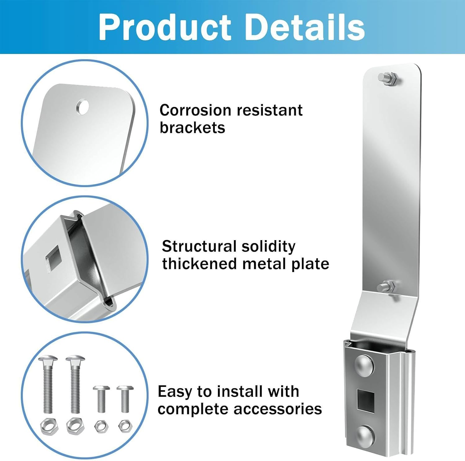 Vehicle Slow Moving Sign Mount Bracket with Bolts and Nuts Street Sign Bracket Installation Stand for Farm Vehicles Tractors image number 3