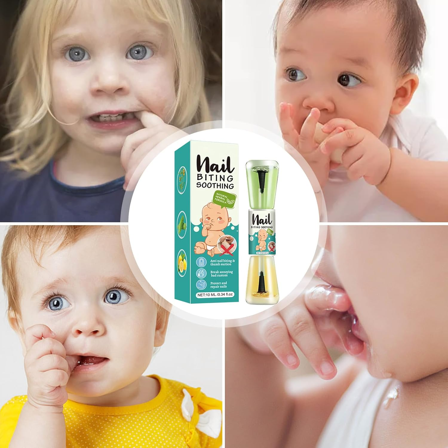 Nail Biting for Children,10Ml Kid'S anti Bite Nail Polish with Bitter Taste,Effectively Stop Biting Nails and Thumb Sucking,Mild and Safe Nail Care Tool for Kids, Adults image number 3