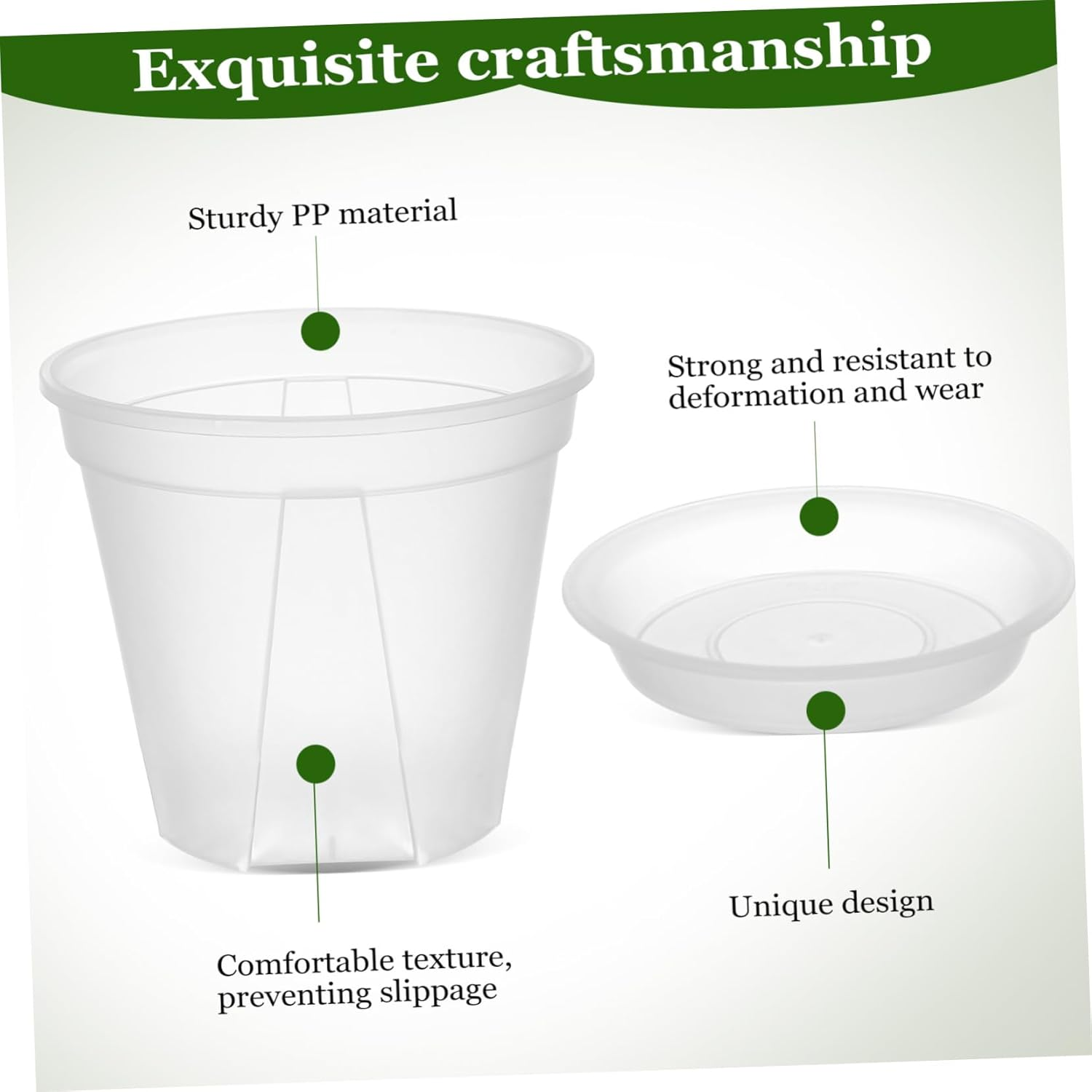 BUTIFULSIC 4Pcs Root Control Pots for Plants Plastic Planters Drainage for Outdoor Gardening image number 5