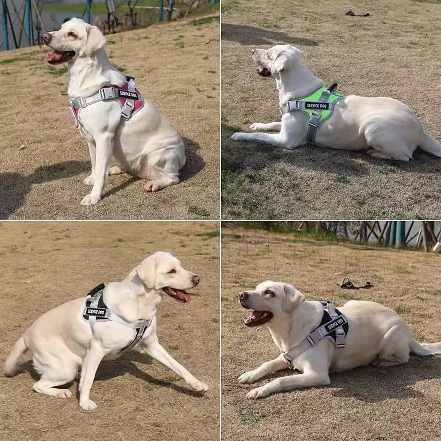 UOSIA No Pull Tactical Dog Harness Service Dog Vest Adjustable Military Dog Vest Harness with Rubber Handle Easy Control Pet Vest for Small Medium Large Dogs image number 4