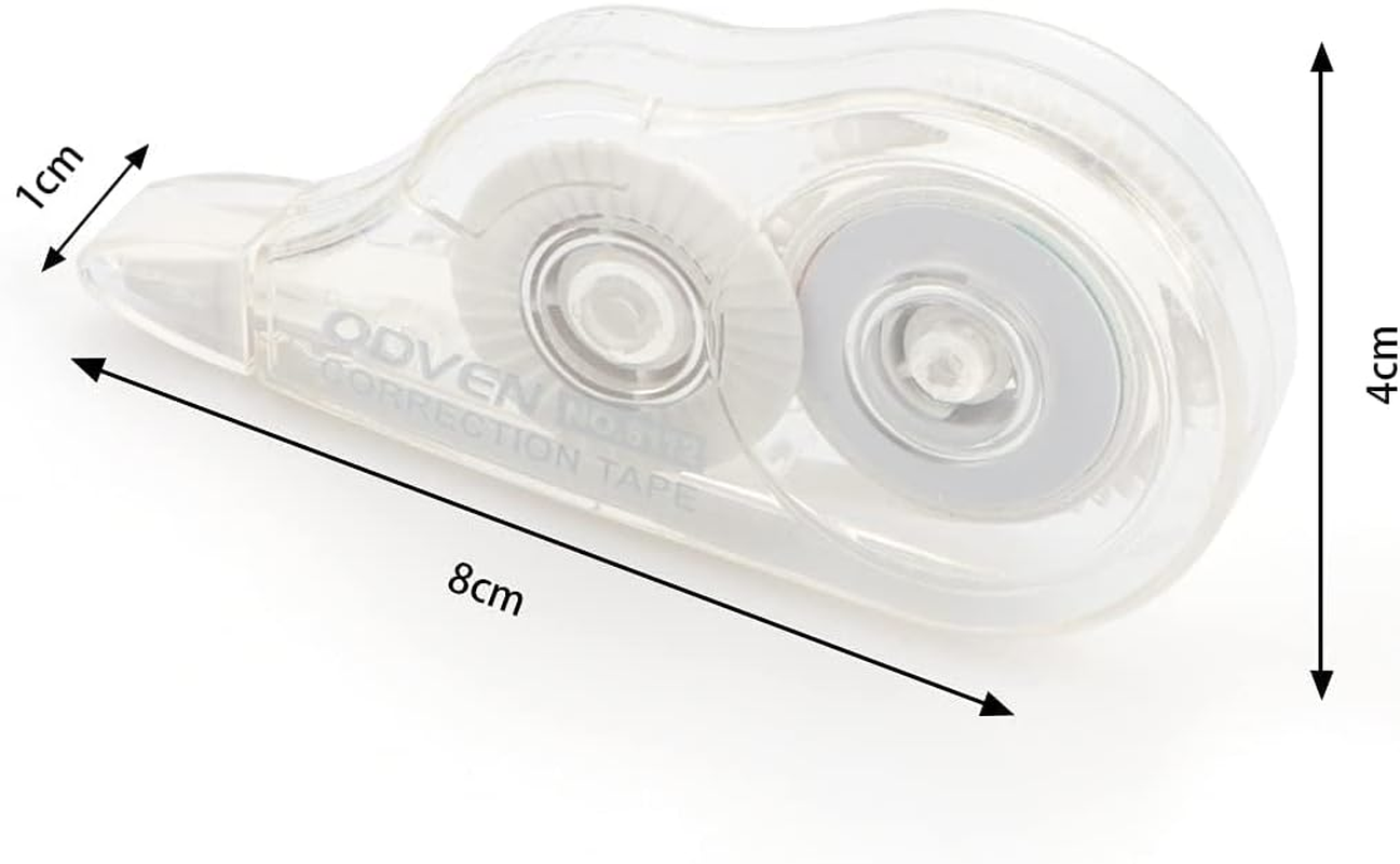 Correction Tape, 6 Pcs White Out Tape, 18M/59Ft Transparent Correction Tape for Note Taking