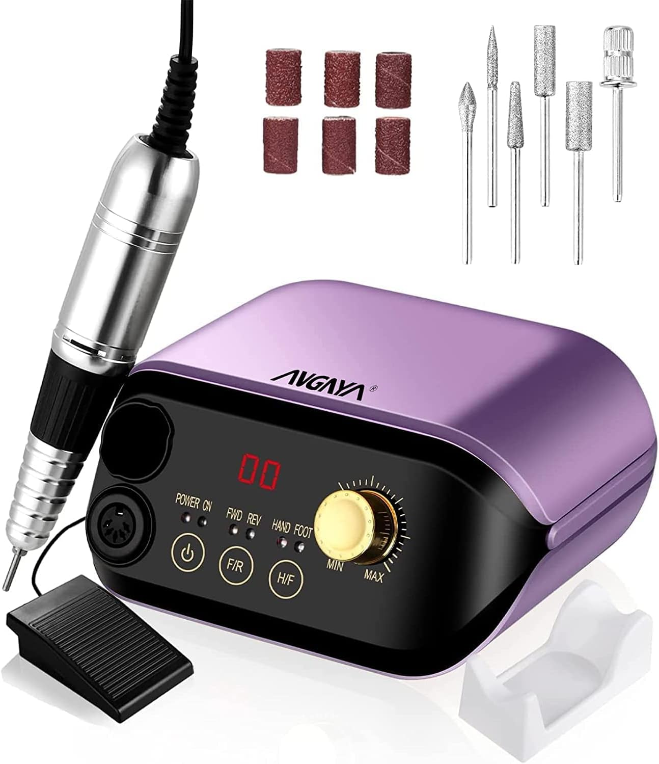 ANGNYA Nail Cutter 35000 Rpm Professional Nail File 6 in 1 Hand and Foot Care Device Manicure Pedicure Set for Gel Nails Acrylic Nails Callus Removal Nail Salon