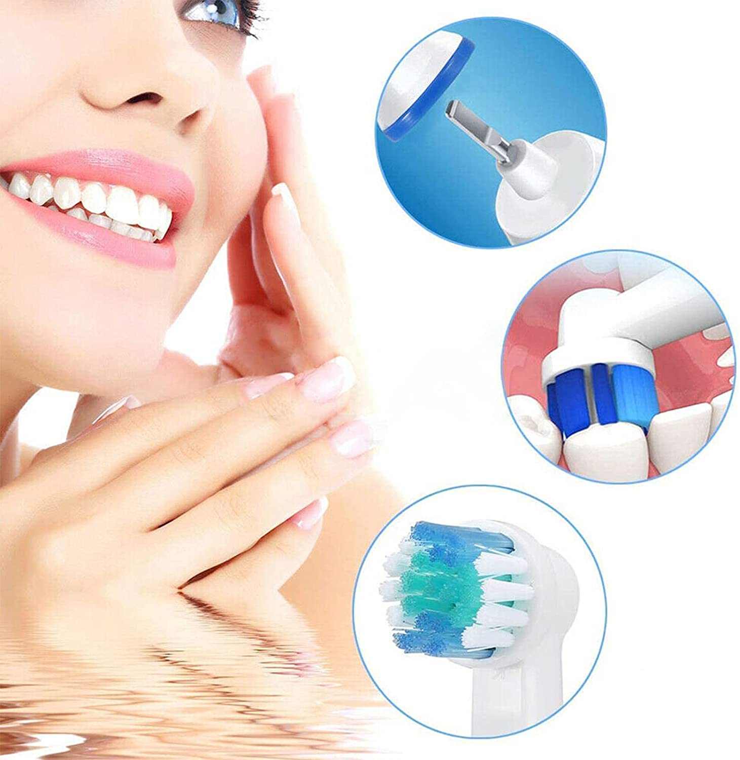 24 Pack Replacement Toothbrush Heads Compatible with Oral-B Electric Toothbrush, MH MOIHSING Replacement Brush Heads for Oral B-Precision Clean &ndash; Rotating Brush Head for Superior Clean image number 6