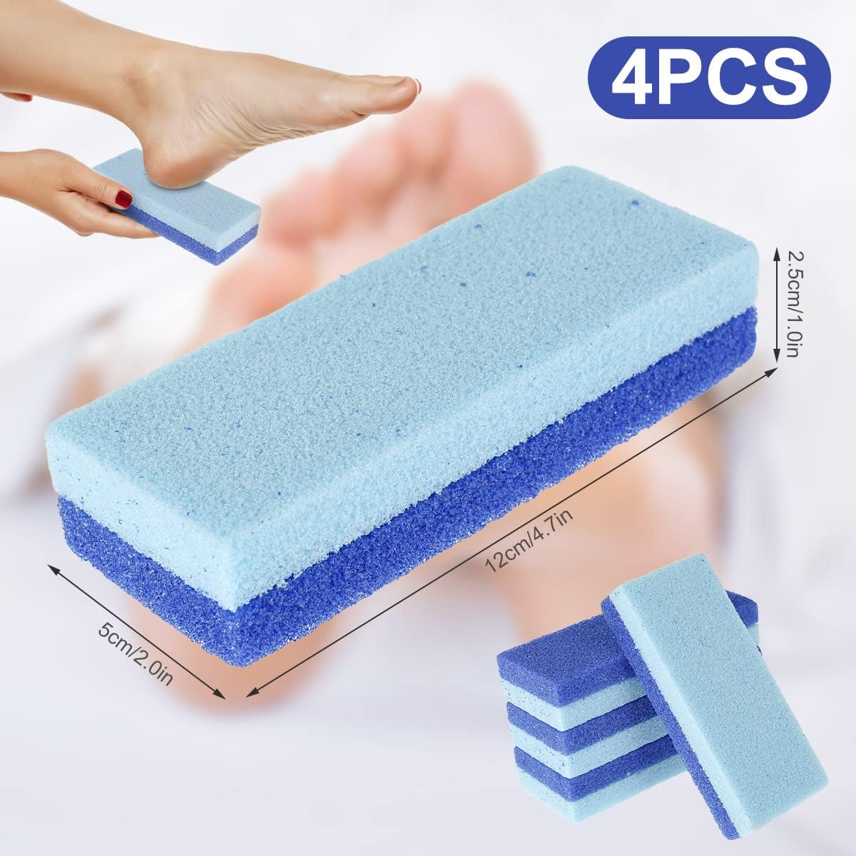 Pumice Stone for Feet,Exfoliator Block Feet Hard Skin Callus Remover Scrubber Pedicure Foot Clean Tool. image number 4