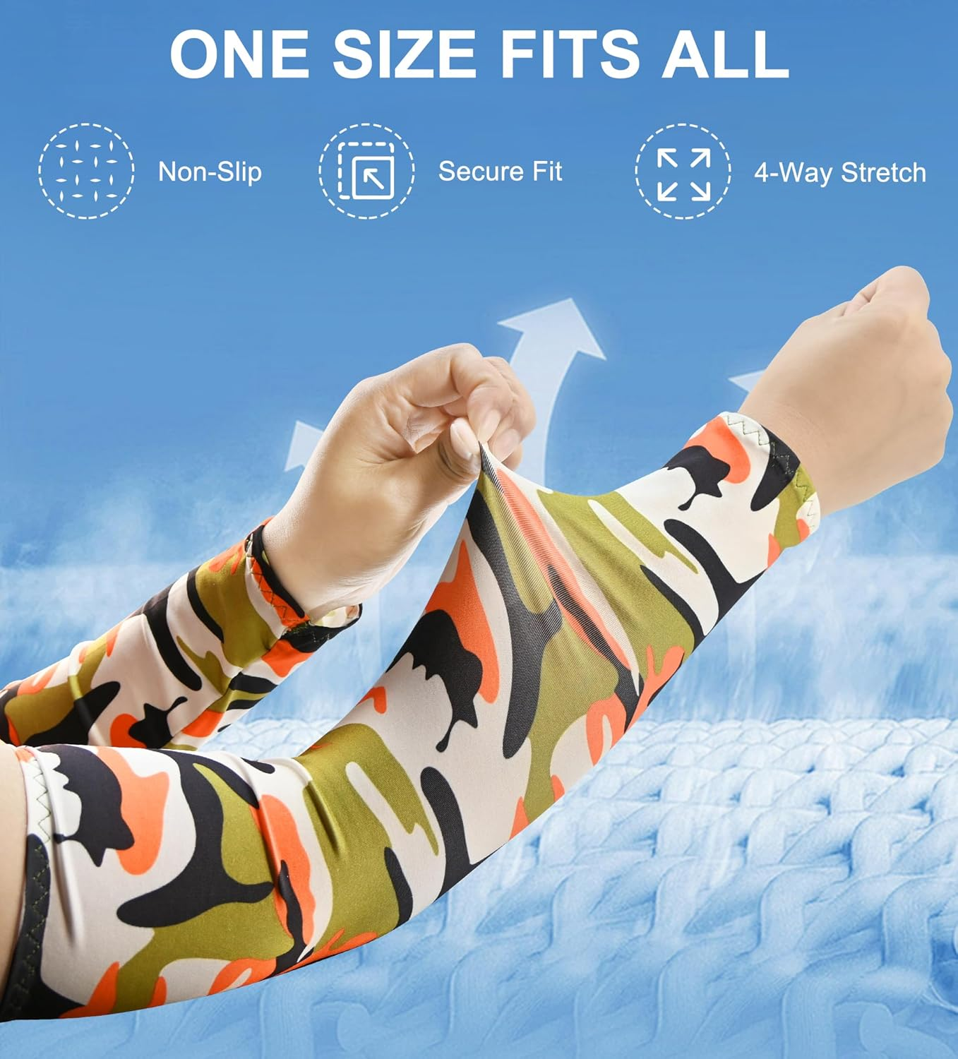 YBVABE Arm Sleeves for Men & Women - UV Protection Cooling Arm Covers, Breathable Sports Compression Sleeves - Stay Cool & Comfortable during Outdoor Activities image number 3