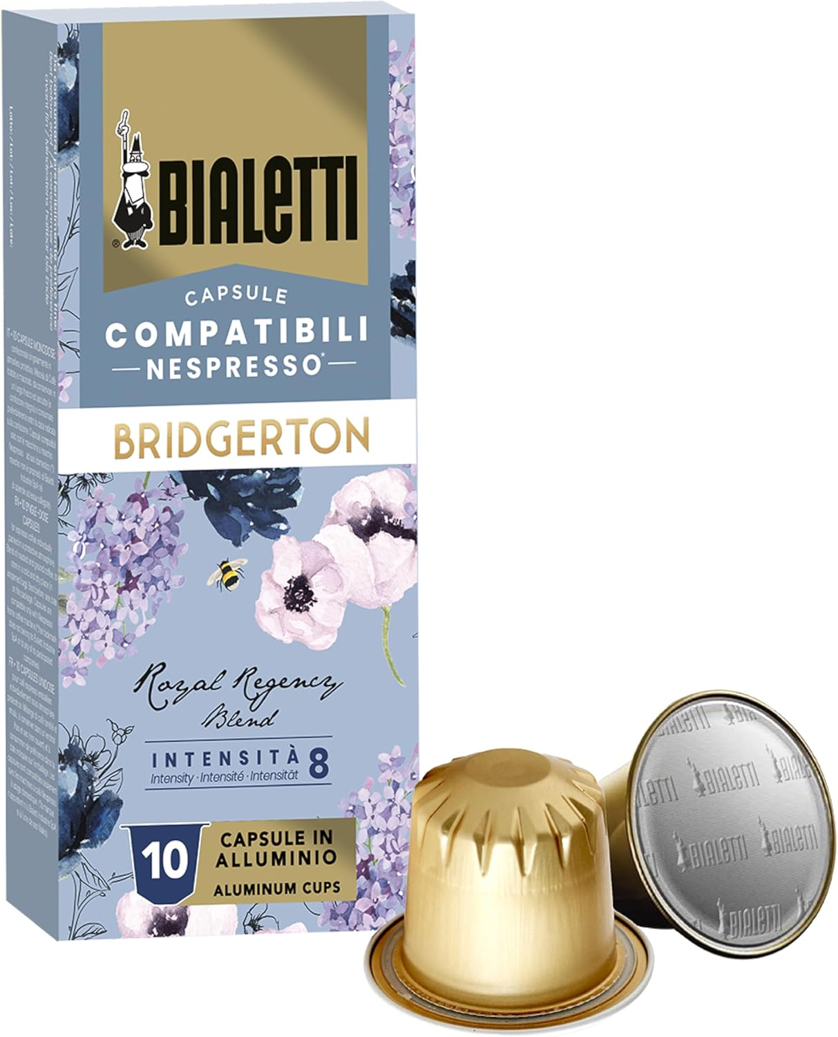 Bialetti - Bridgerton Ground Coffee, Gift Tin + Ground Coffee, 250G, Royal Regency Flavour, Bag with Flavour-Saving Valve image number 1