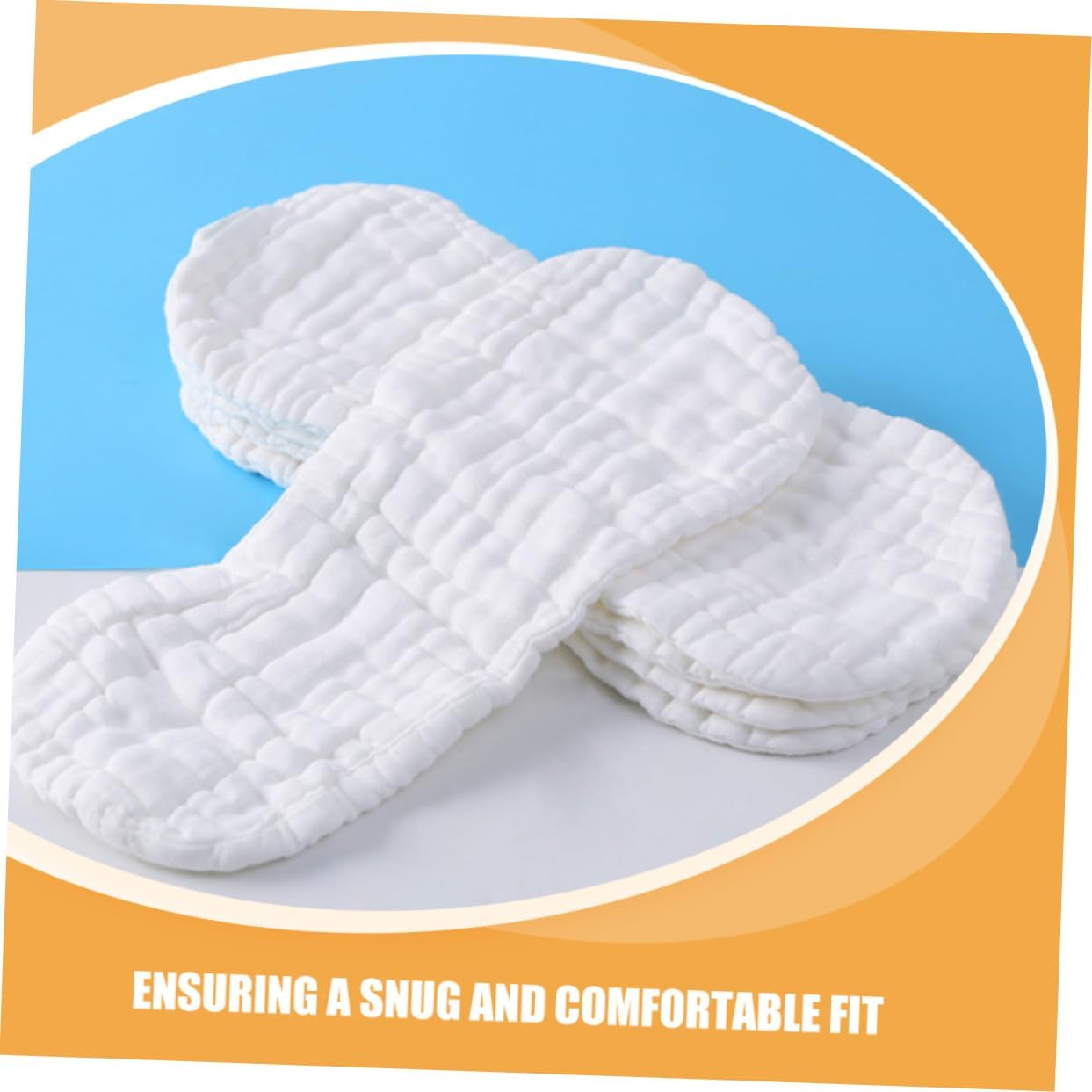 5Pcs Premier Reusable Diaper Inserts for Boys Months Cotton Pee Peep Pads image number 4