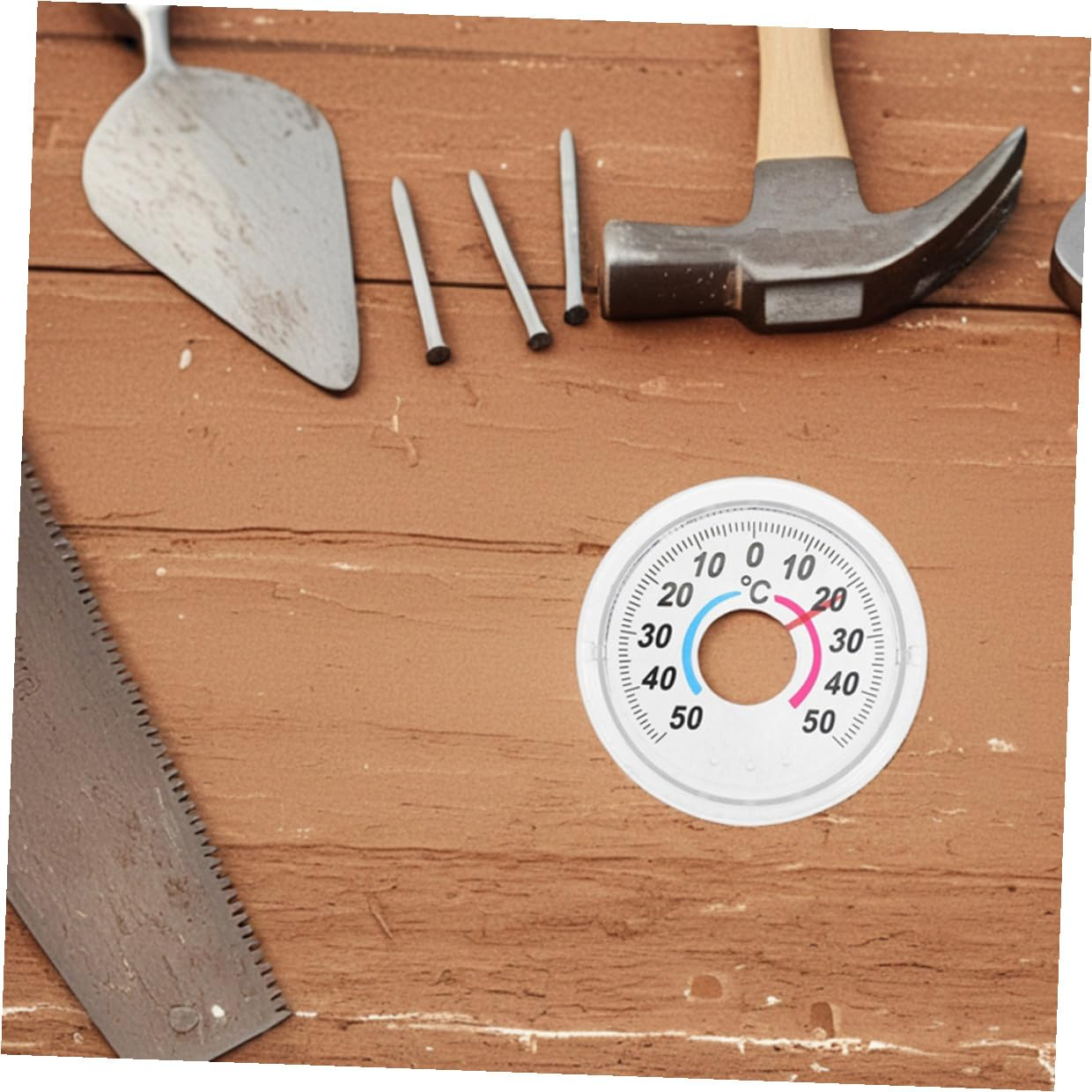 Ibasenice Portable Indoor Temperature Gauge Tool for Doors and Windows Plastic round Analog Thermometer with Easy-Read Pointer Design Reliable Thermometer for Accurate Indoor Climate image number 5