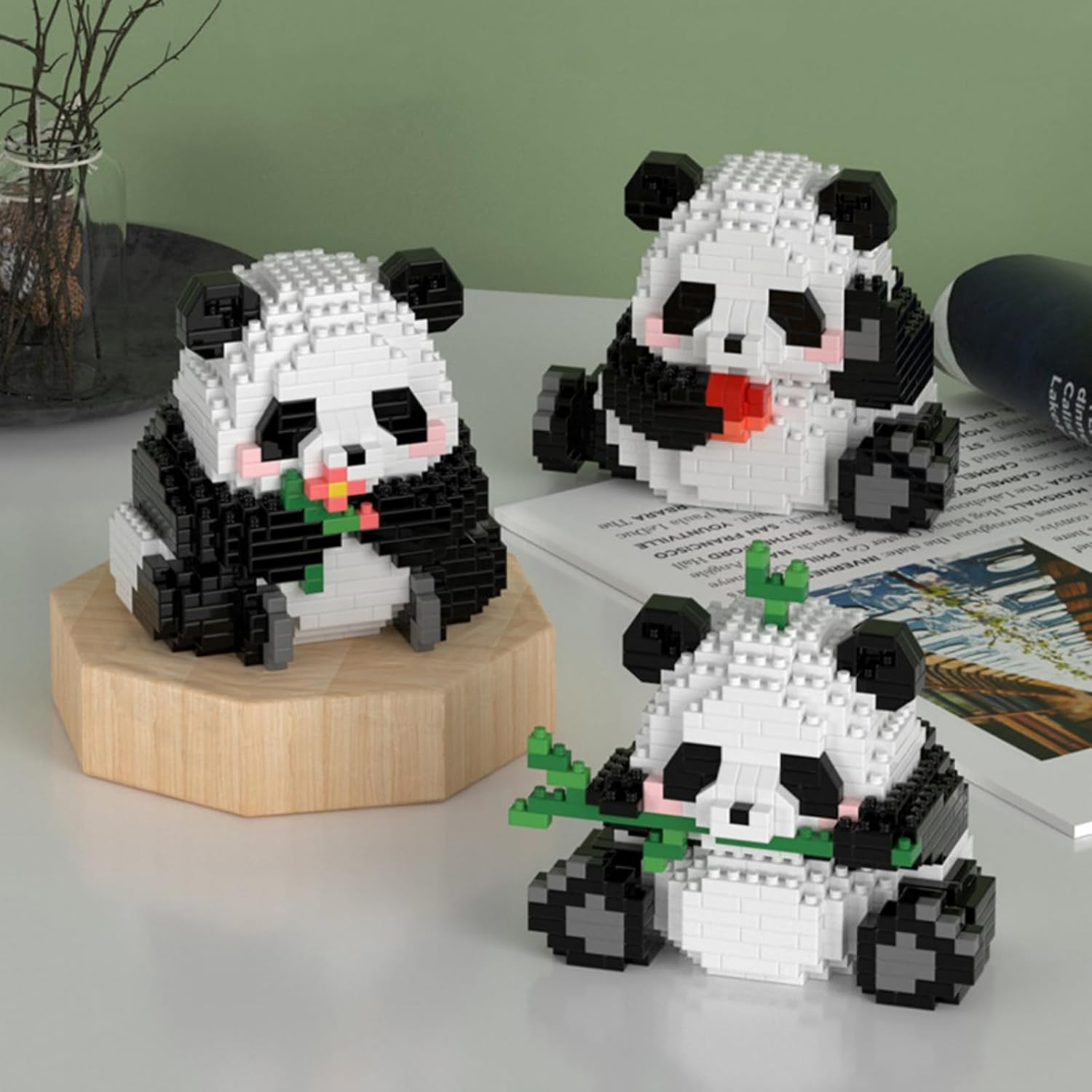 QMEAKMONY Mini Building Blocks Panda Sets Cute Micro Mini Panda Building Bricks for Adults Micro Nano Bricks Perfect Party Favors for Teenagers. (337 PCS) image number 6