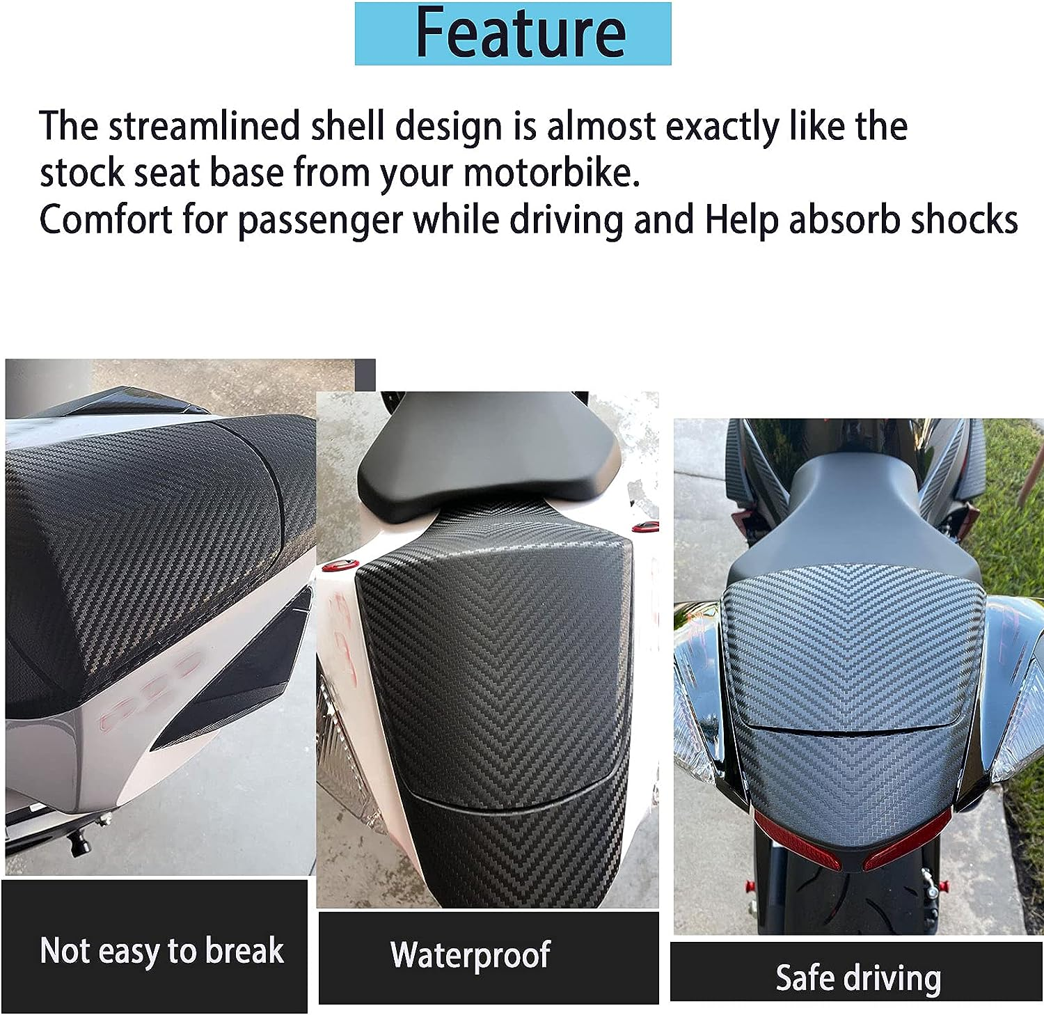 Rear Seat Cover Cowl Passenger Pillion Tail Solo Seat Cowl Fairing Fit Forsu-Zu-Ki GSXR 600 GSXR 750 GSX-R 600 GSX-R 750 2011 201 2013 2014 2015 2016 2017 2018 2019 2020 2021 2022 2023 2024 image number 2