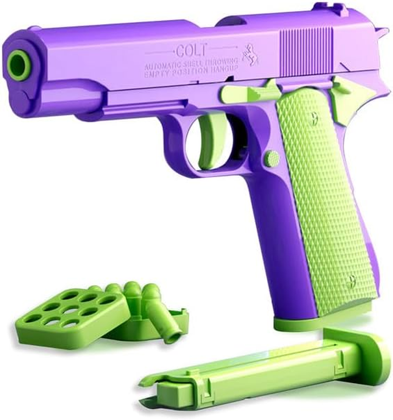 1911 3D Printed Toy Pistol,Soft Bullet Toy Gun for Boys,9Inch,Stress-Relieving Toys for People with ADHD, Anxiety, and Depression(Purple&Green) image number 2