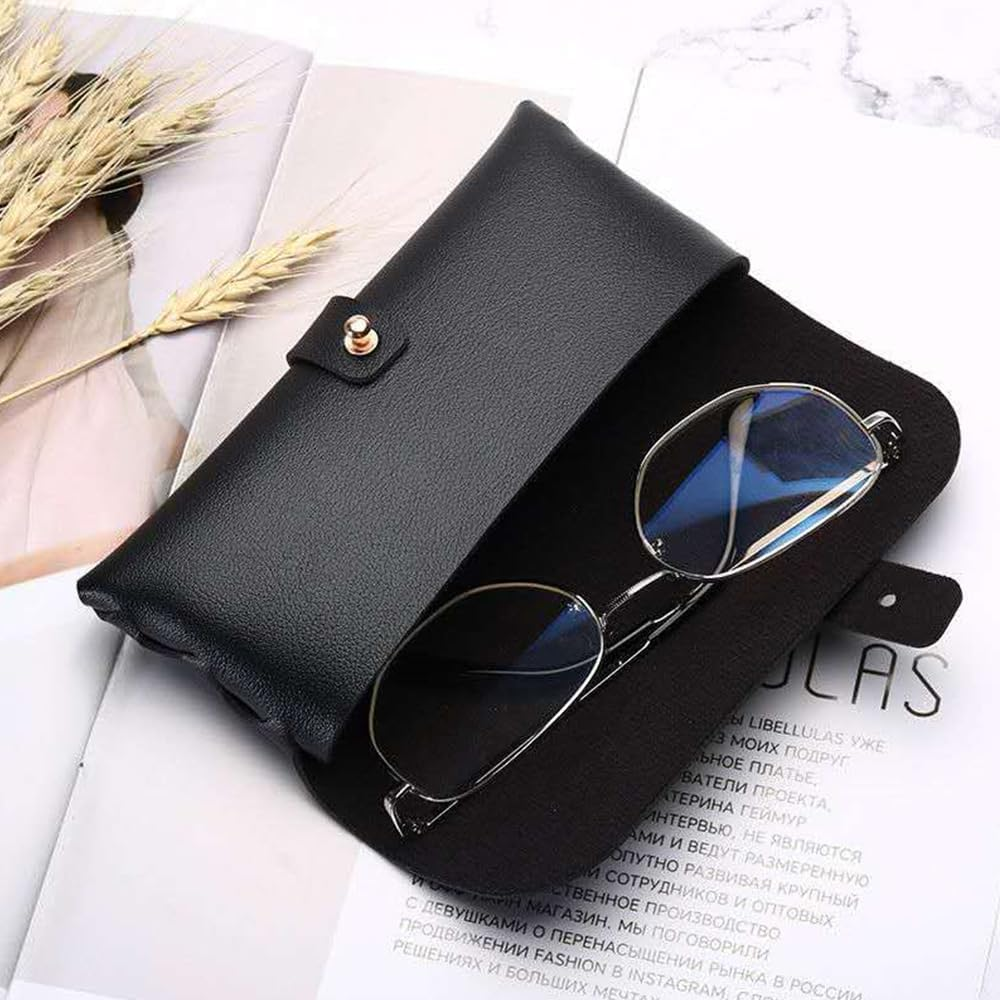3Pcs Portable Leather Sunglass Pouch,Portable Sunglasses Case,Eyewear Sleeve for Reading Glasses,Women'S Eyewear Cases,Spring Storage Glasses Pouch Holder image number 5