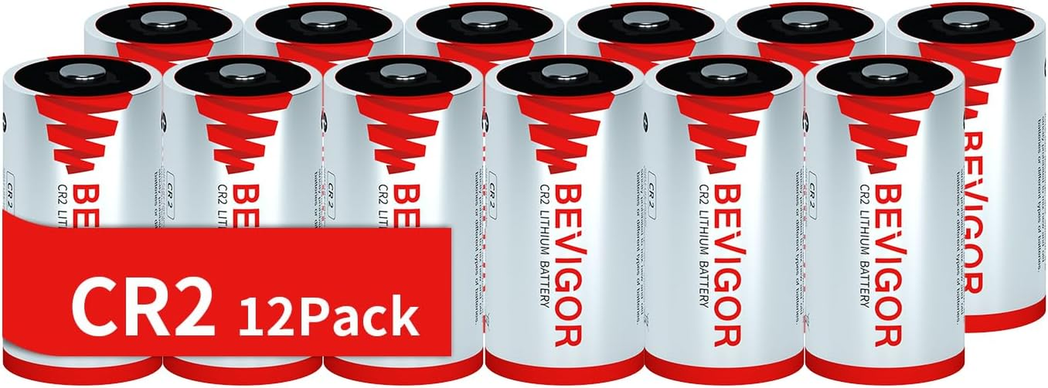 BEVIGOR CR2 Battery, 3V Lithium Battery 900Mah,12Pack Batteries, Longger Lasting High-Performance PTC Protected for Flashlight, Digital Cameras, Toys, Alarm Systems【Non-Rechargeable】 image number 4