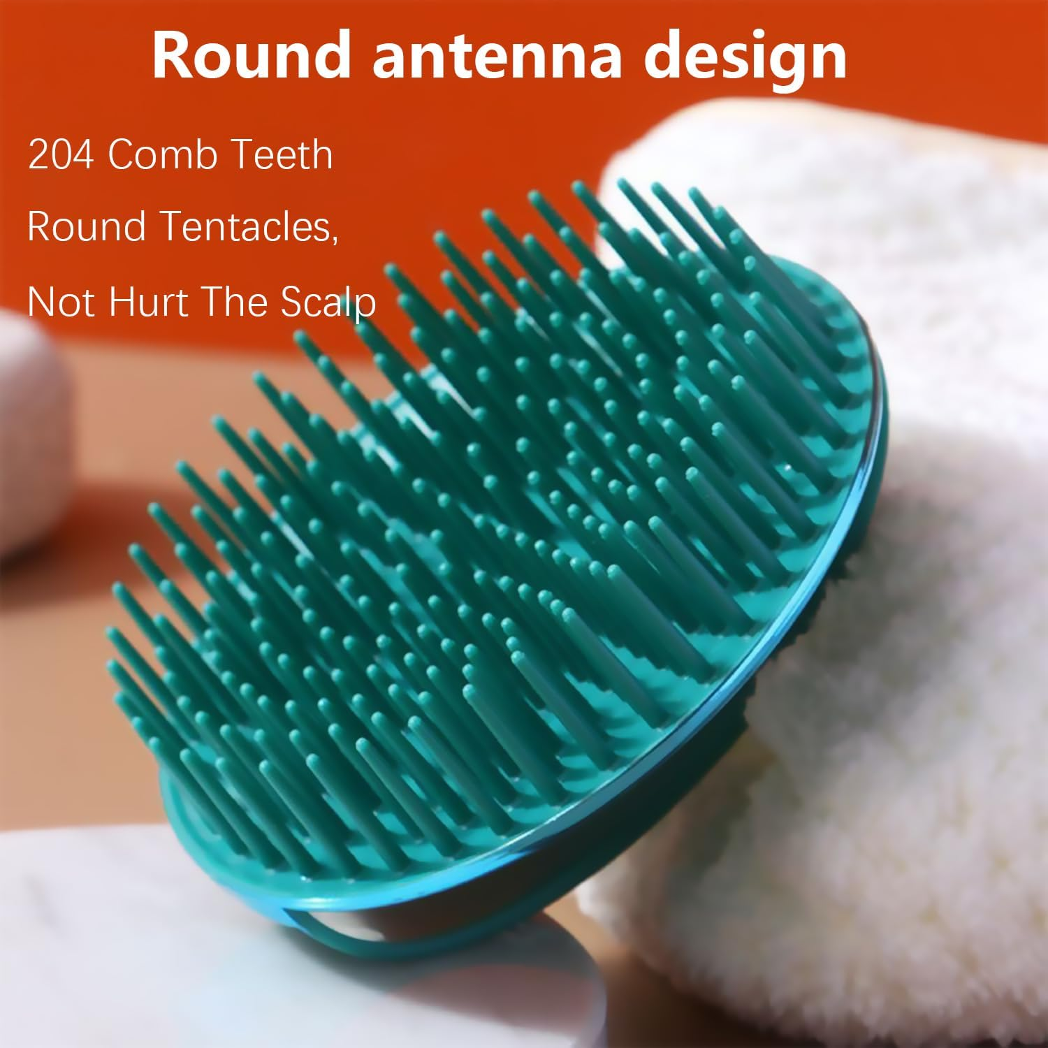 DDHOM 4Pack Hair Scalp Exfoliator Brush Dandruff Cleaning Brush, Flexible Scalp Massager Brush, Shower Scalp Shampoo Brush for Home, Office, Travel and Pets image number 3