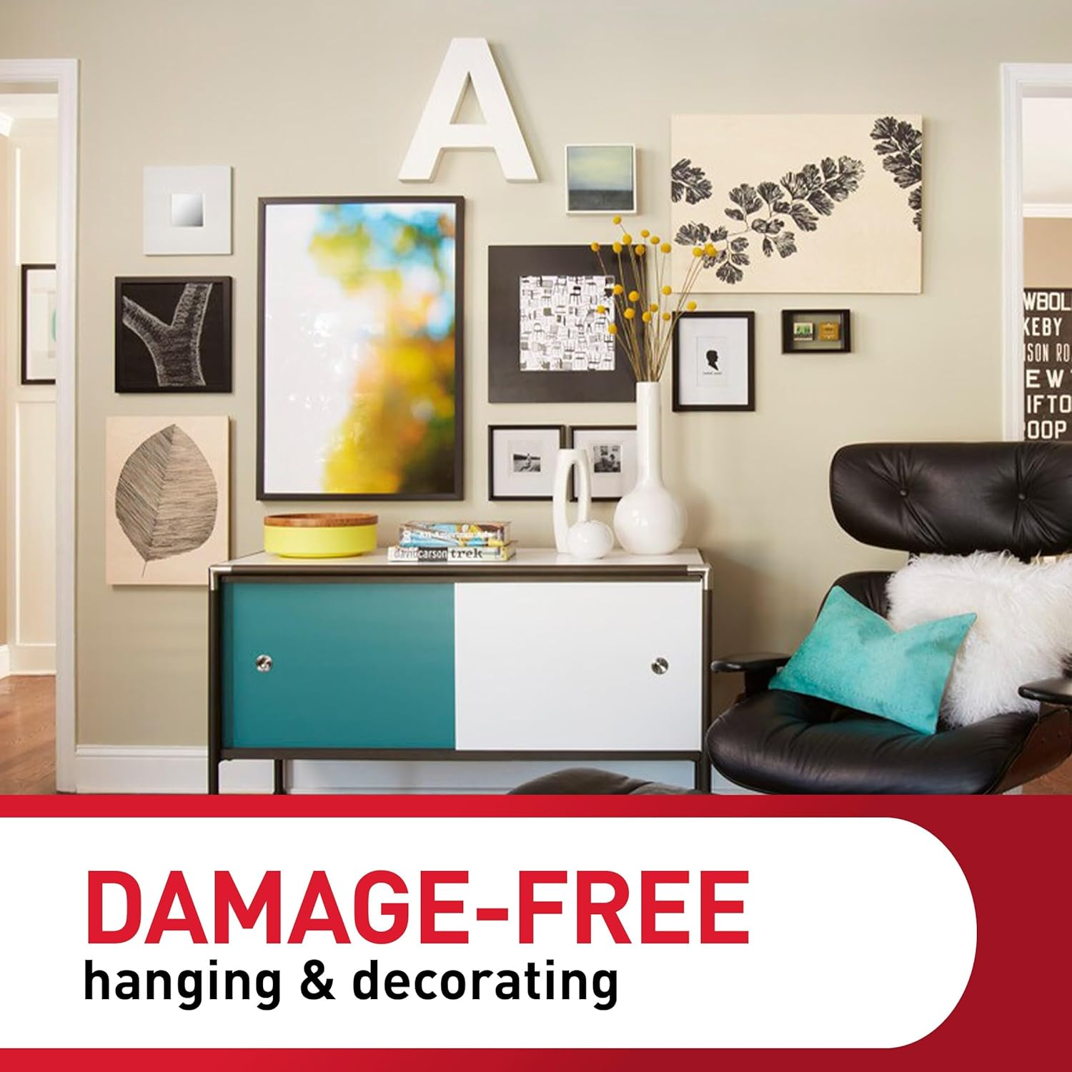 Command Small Picture Hanging Strips, Damage Free Hanging Picture Hangers, No Tools Wall Hanging Strips for Living Spaces, 18 White Adhesive Strip Pairs(36 Command Strips) image number 4
