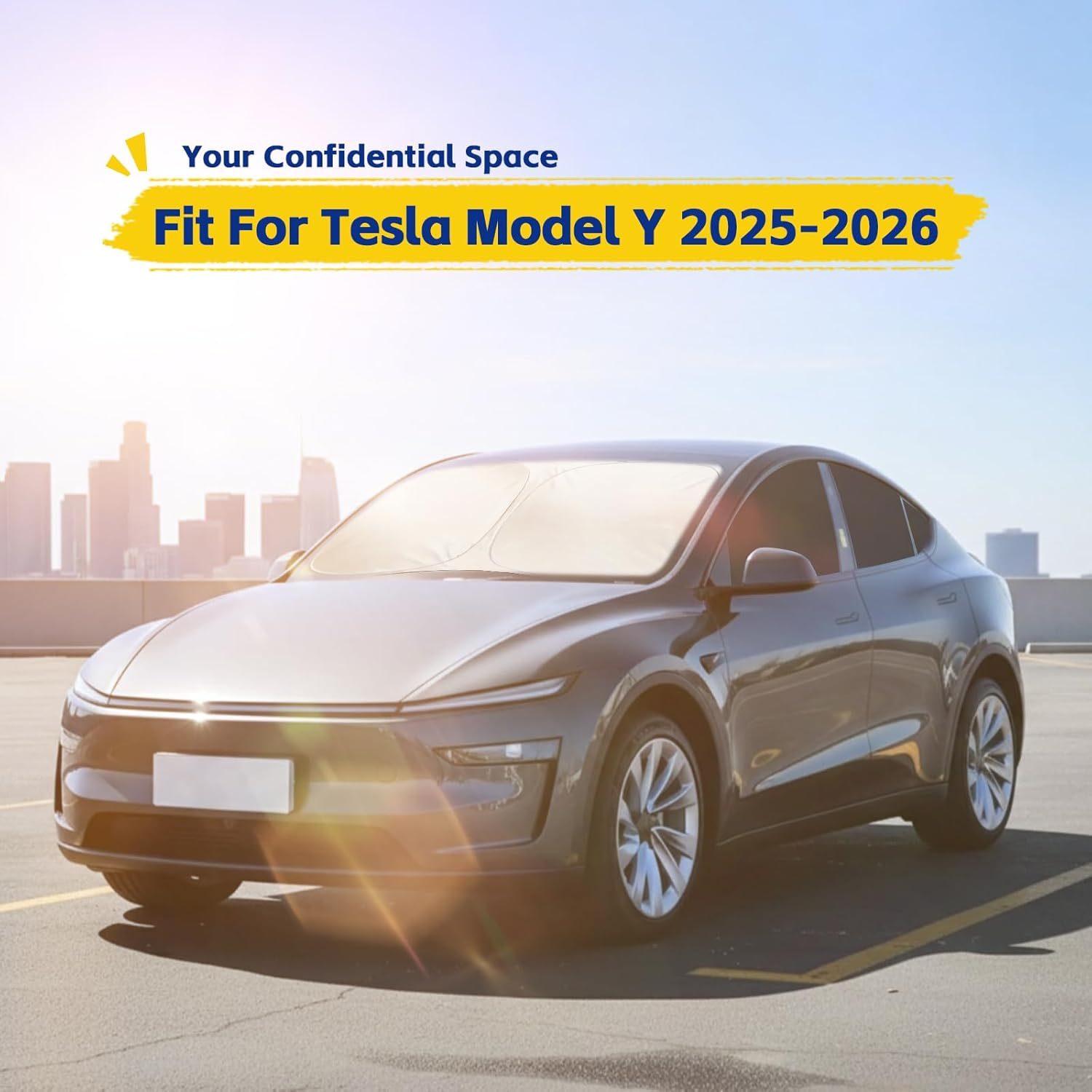 Car Window Shades for Tesla Model Y Juniper 2025 2026 with Suction Cups(No Falling), Custom Fit Side Window Sun Shade Set, Privacy UV Block Window Covers, Full Blackout Sunshade for Camping(8Pcs) image number 2