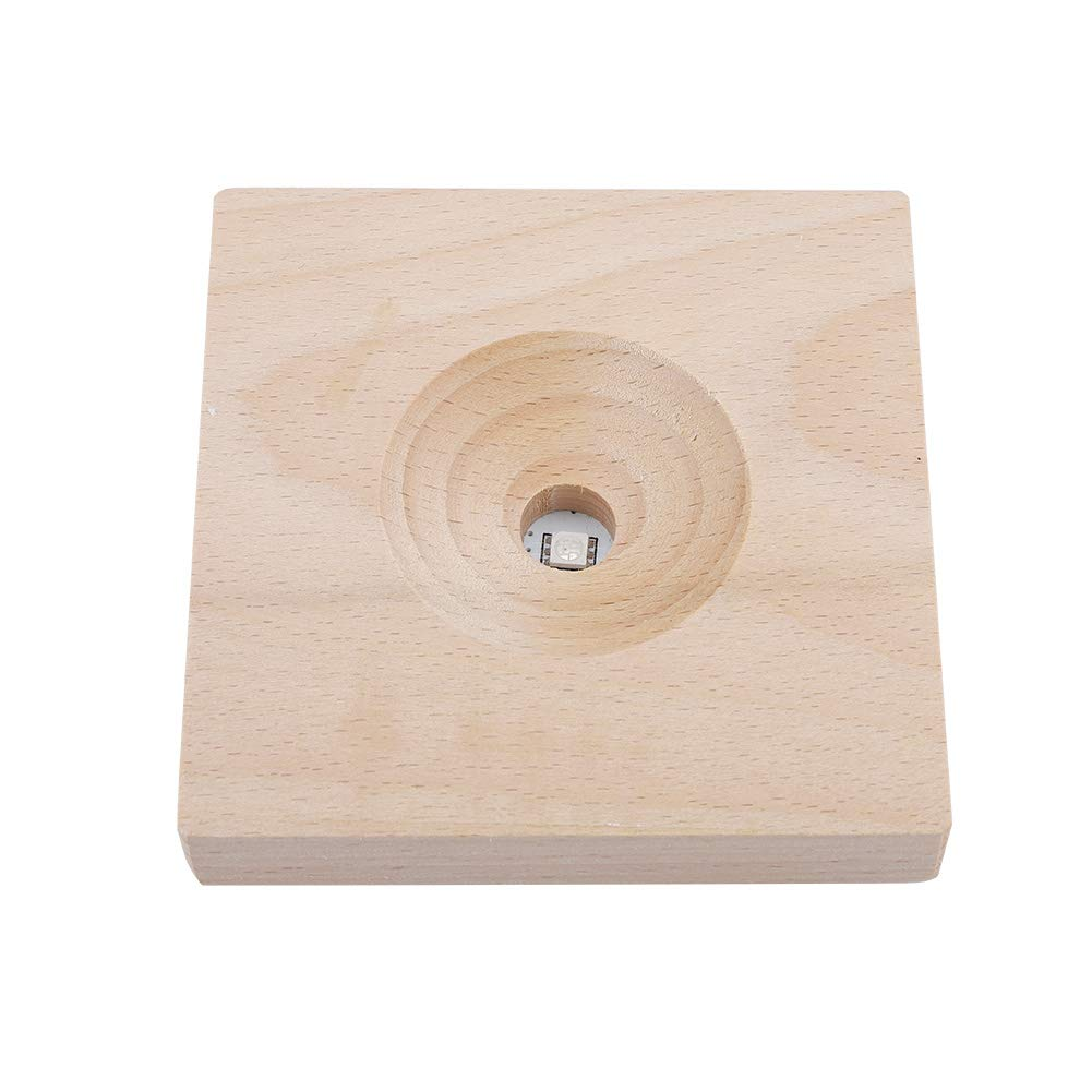 Haofy Glass,Desktop Weather Predictor LED Weather Forecaster Creative Crystal Glass Bottle Desktop Drops Craft Station with Pure Wood Base-High Class Decoration on Home & Office