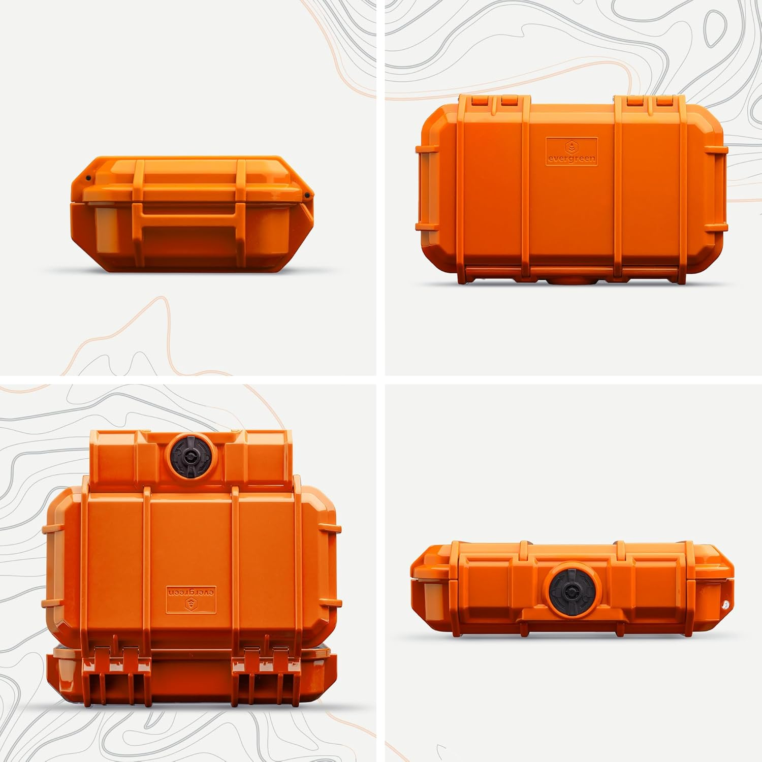 Evergreen 56 Waterproof Dry Box Protective Case - Travel Safe/Mil Spec/Usa Made - for Tackle Organization of Cameras, Phones, Camping, Fishing, Hiking, EDC, Water Sports, Knives (Orange) image number 6