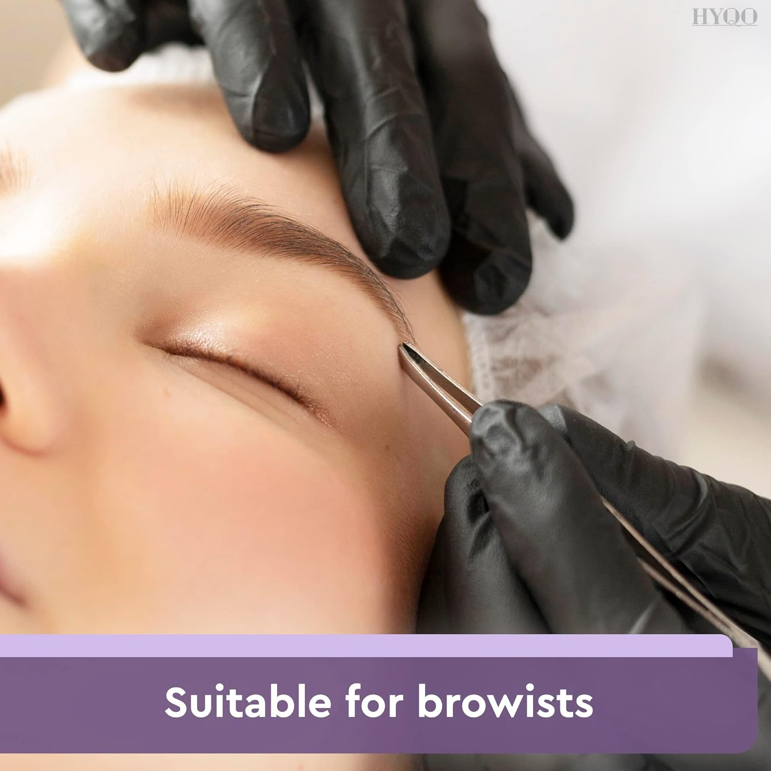 HUELE 12Pcs/Pack Stainless Steel Slanted Eyebrow Tweezers Metal Eyebrow Tweezers Trimmers image number 2