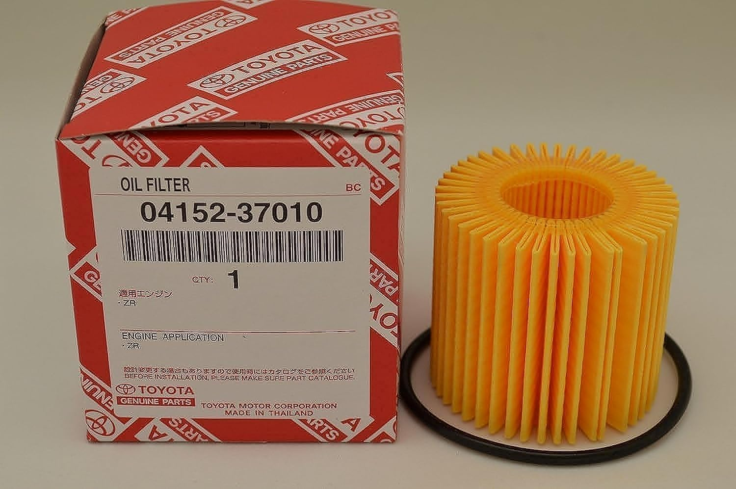 Toyota Genuine Parts Oil Filter Element Kit Part Number 04152-37010 image number 1