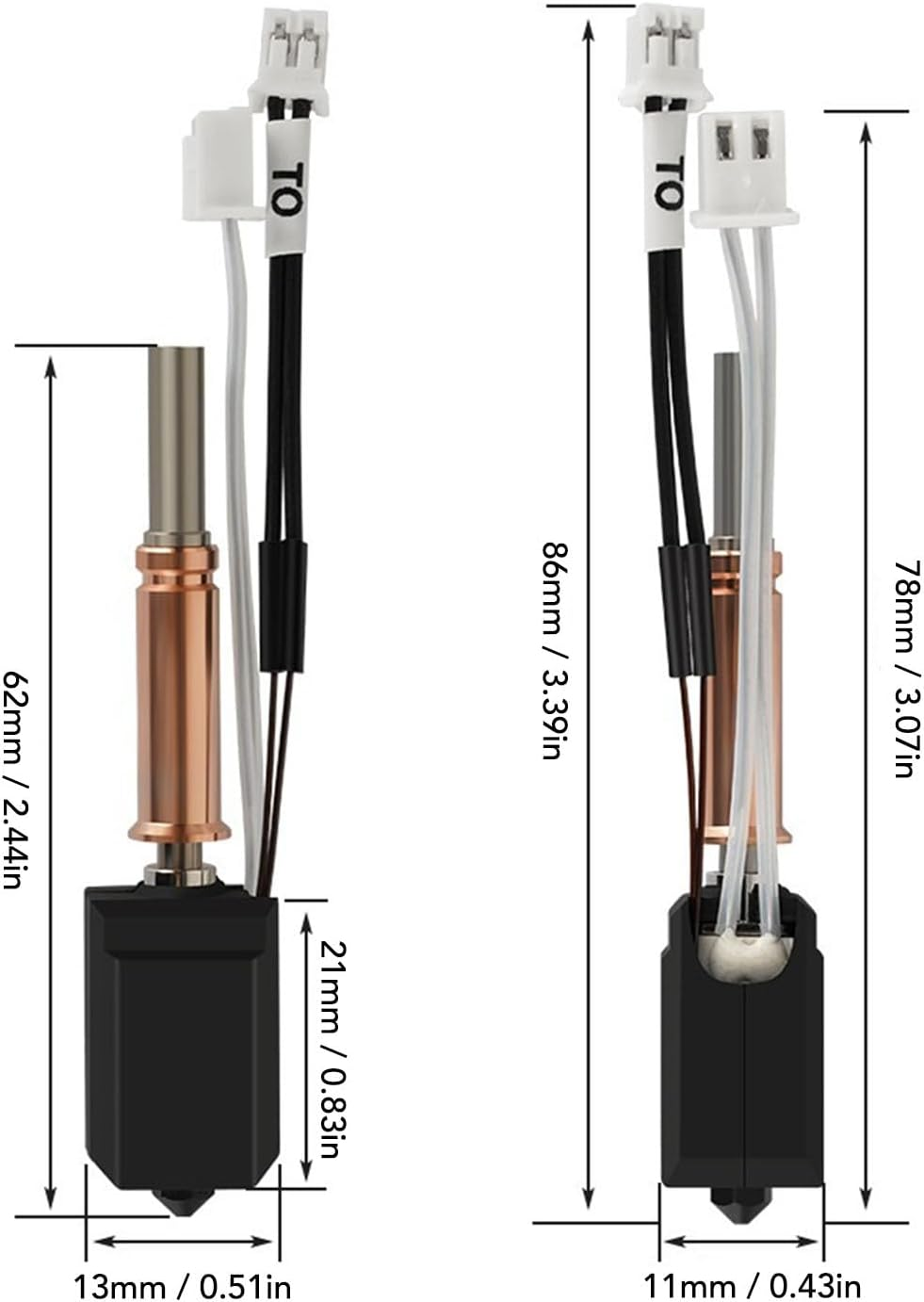 Upgrade Hotend Kit for Kobra 3, for Kobra 3 Combo, 3D Printer Hotend Kit, Ceramic Heating Block, Hardened Steel Nozzle Hot End Replacement, 600Mm/S High Speed image number 5