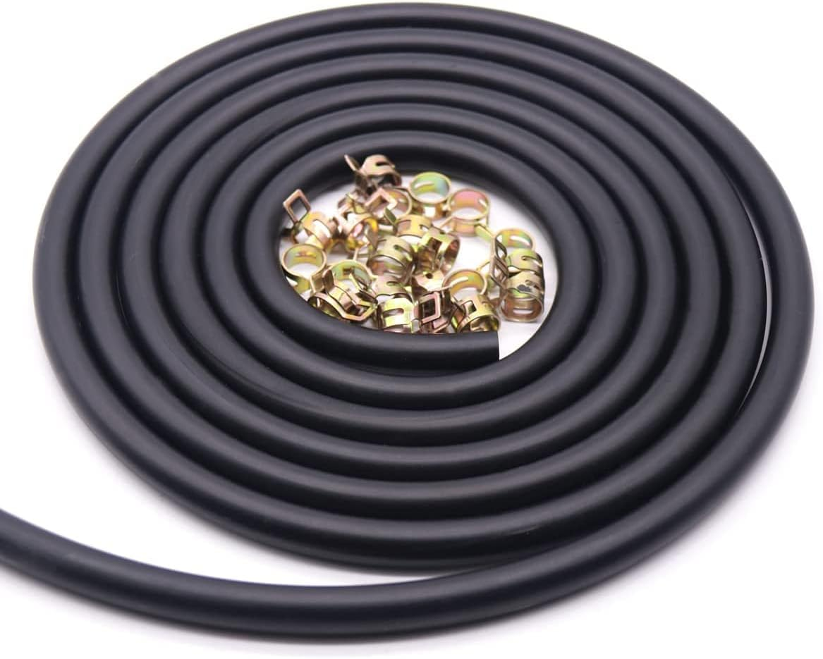1/4 Inch ID Fuel Line, 10 Feet Gas Fuel Hose and Clamps for Kawasaki Kohler Briggs & Stratton John Deere Craftsman Riding Lawn Mower Tractor Generator Mini Bike ATV Motorcycle Snow Blowers Engines&hellip; image number 3