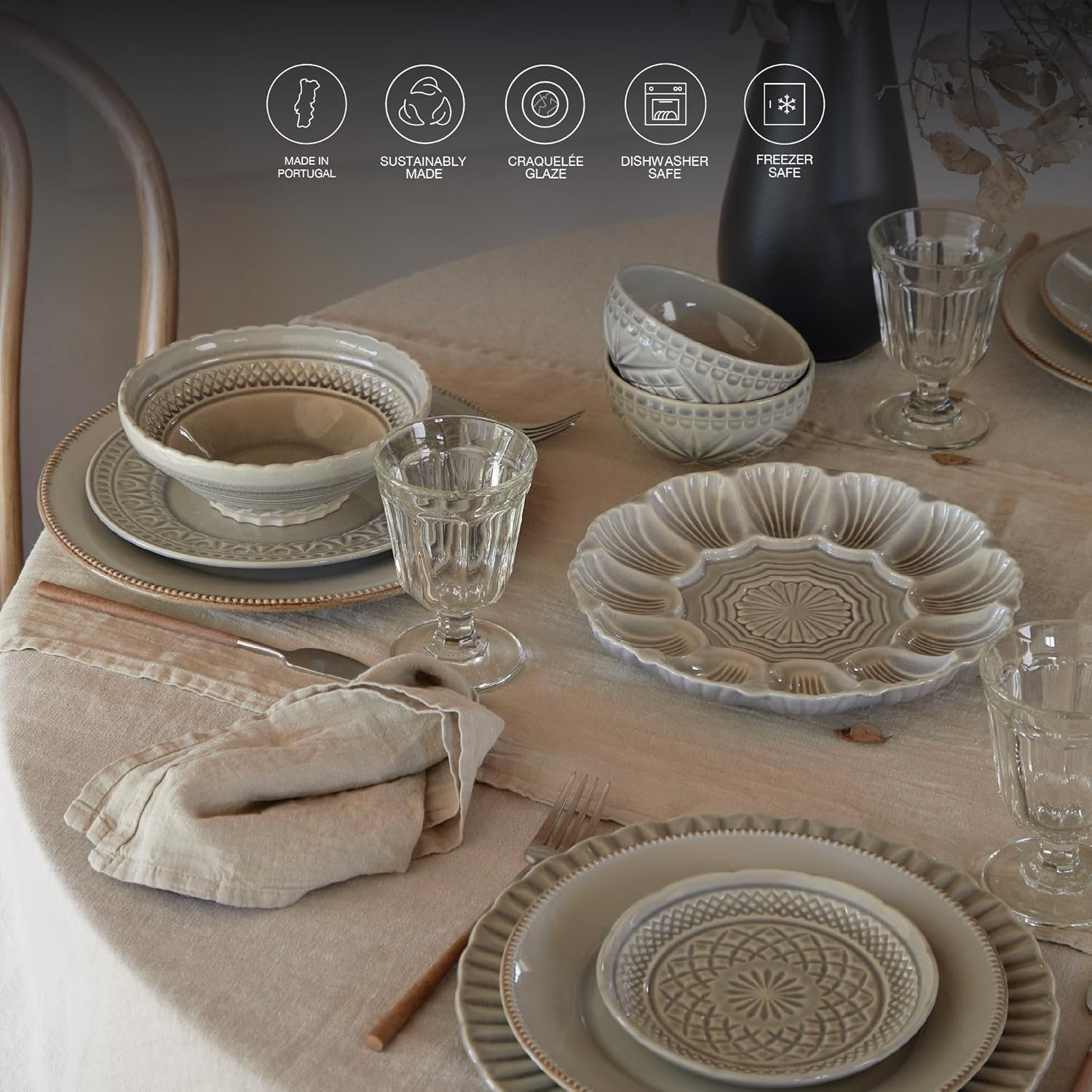 Costa Nova STD251N Costa Nova Plate, Appetizer Plate, Divided Plate, Appetizer Dish, Approx. 9.8 Inches (25 Cm), Microwave, Dishwasher Safe, Crystal, Pearl, Rainbow Color, Nacal image number 4