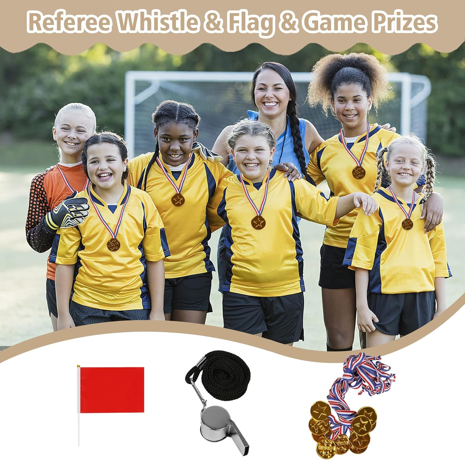 Tepartok 25FT Tug of War Rope Game Set for Kids & Adults, Family Reunion Games, Lawn & Backyard Fun, Includes Rope, Prizes, Storage Bag, Center Flag, Referee Flag & Whistle image number 4