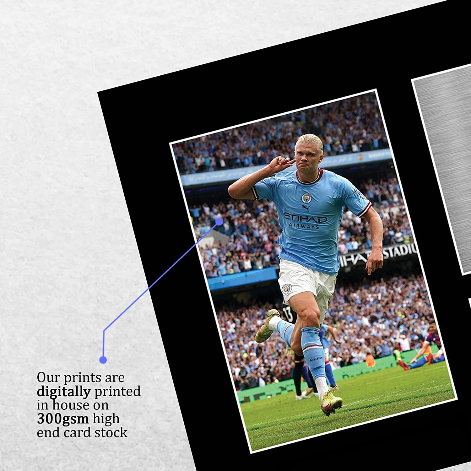 HWC Trading A4 Erling Haaland Manchester City Gifts Autograph Picture Print & Birthday Card Bundle for Football Fans and Supporters - E Haaland Print And Card Bundle image number 6
