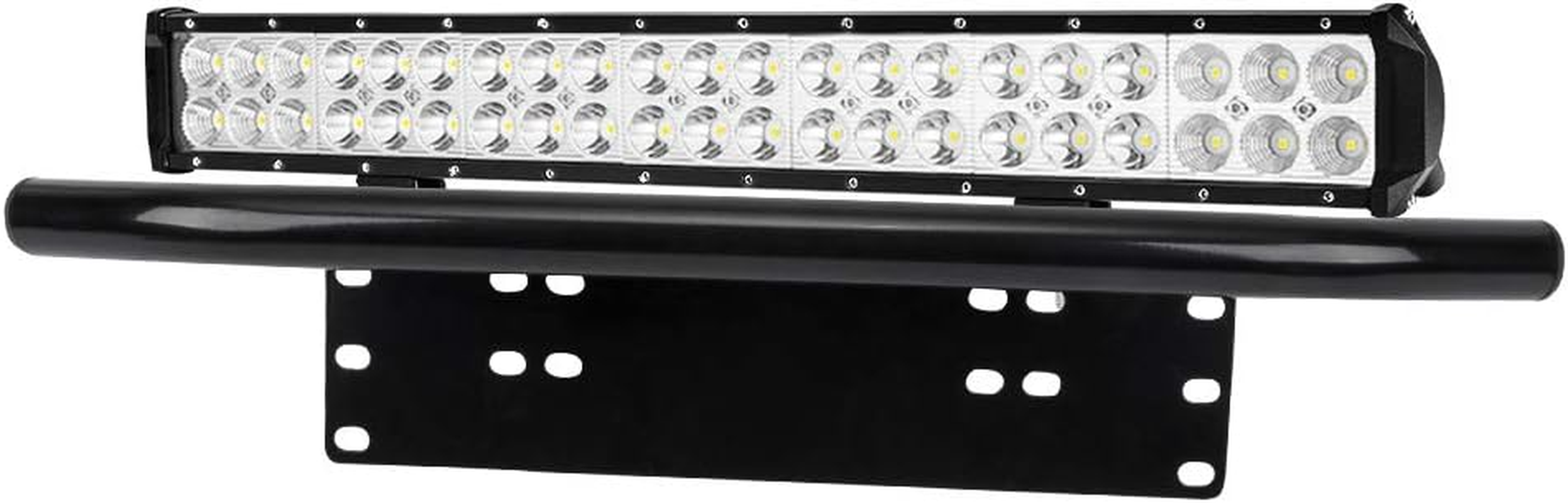 LIGHTFOX 20Inch Cree LED Light Bar Spot Flood Work Driving Light + 23'' Number Plate Frame 3 Years Warranty image number 5