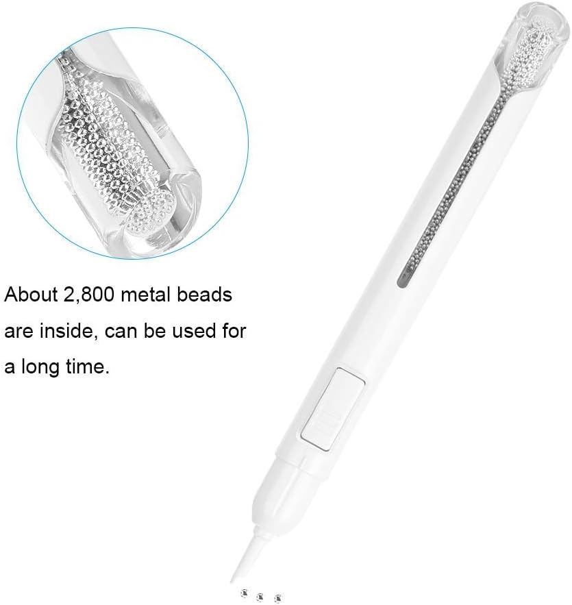 Nail Art Nail Design Pens, Nail Art Pen Metal Beads Dotting Painting Drawing Pen DIY Manicure Decorations (Silver) image number 2