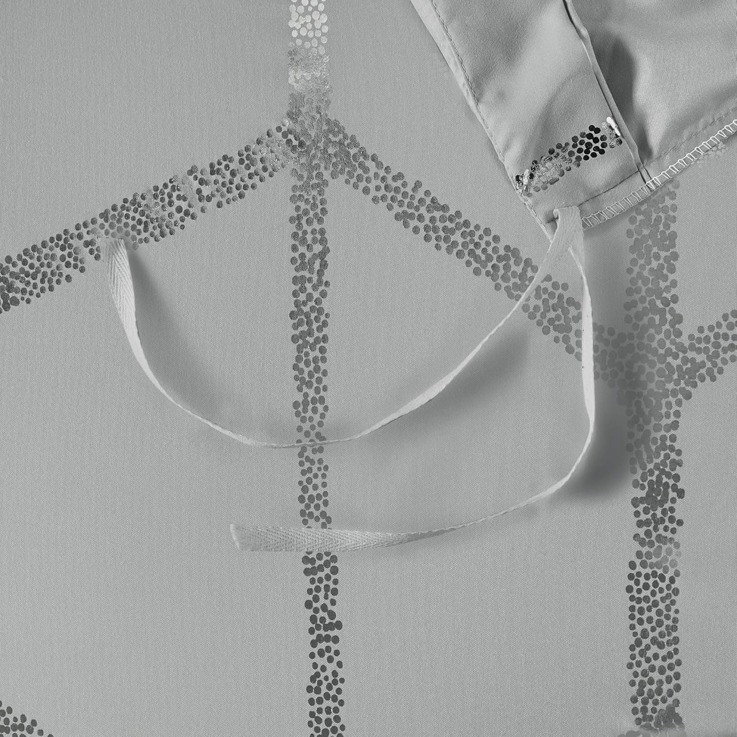 Intelligent Design Raina Duvet Set Metallic Print Geometric Style Embroidered Toss Pillows Modern Trendy All Season Comforter Cover Bedding-Set with Matching Sham, King/Cal King, Grey/Silver 5 Piece image number 1