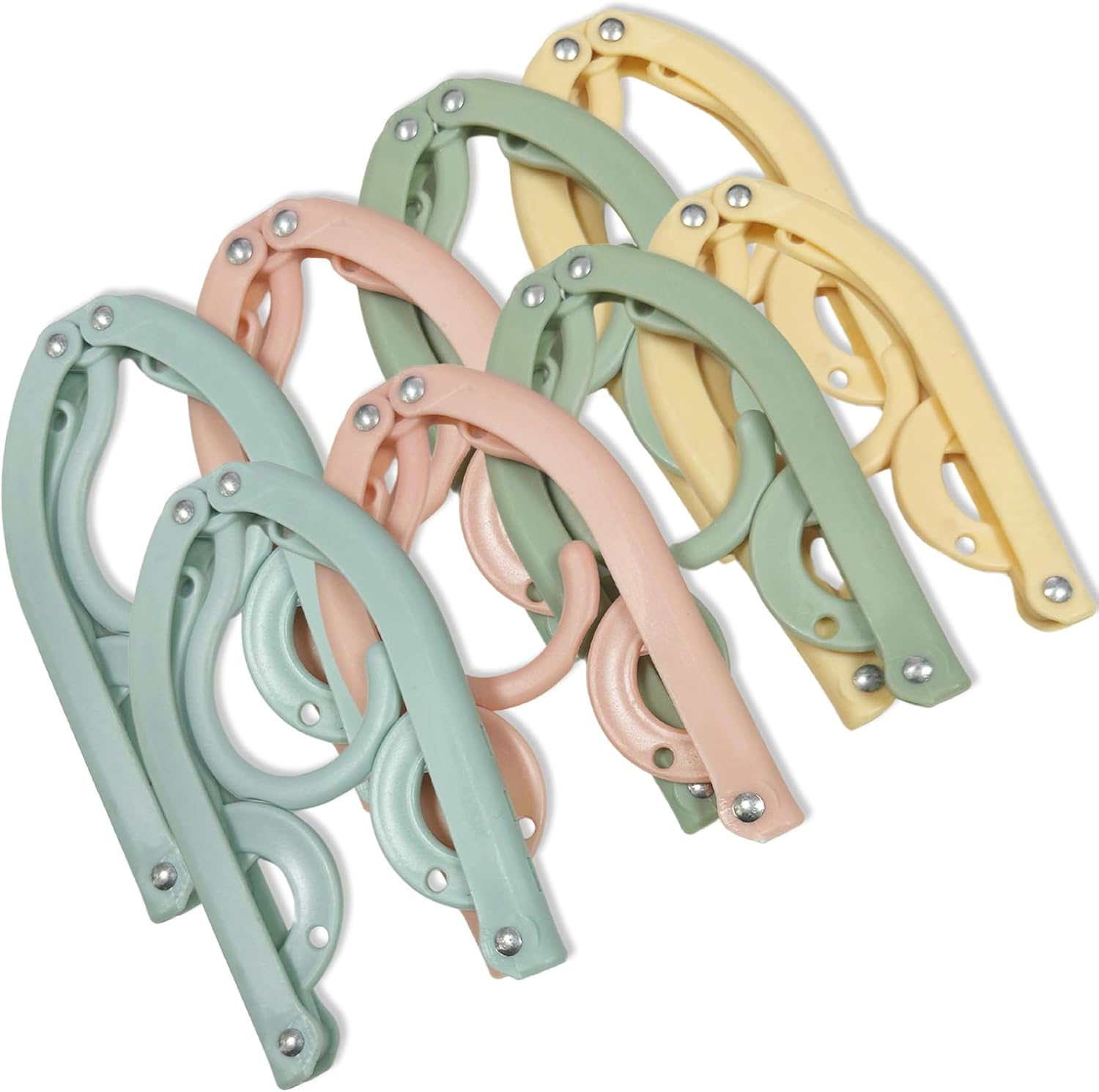 TEAONE Portable Plastic Hangers, 8 PCS Foldable Clothes Hanger for Travel, Business Trip image number 5