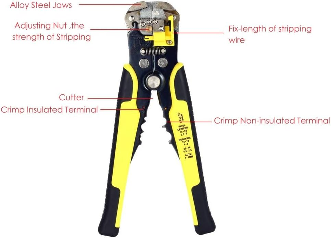 Itech-Smart Wire Stripper Self-Adjusting Cable Cutter Crimper,Automatic Wire Stripping Tool/Cutting Pliers Tool for Industry image number 1