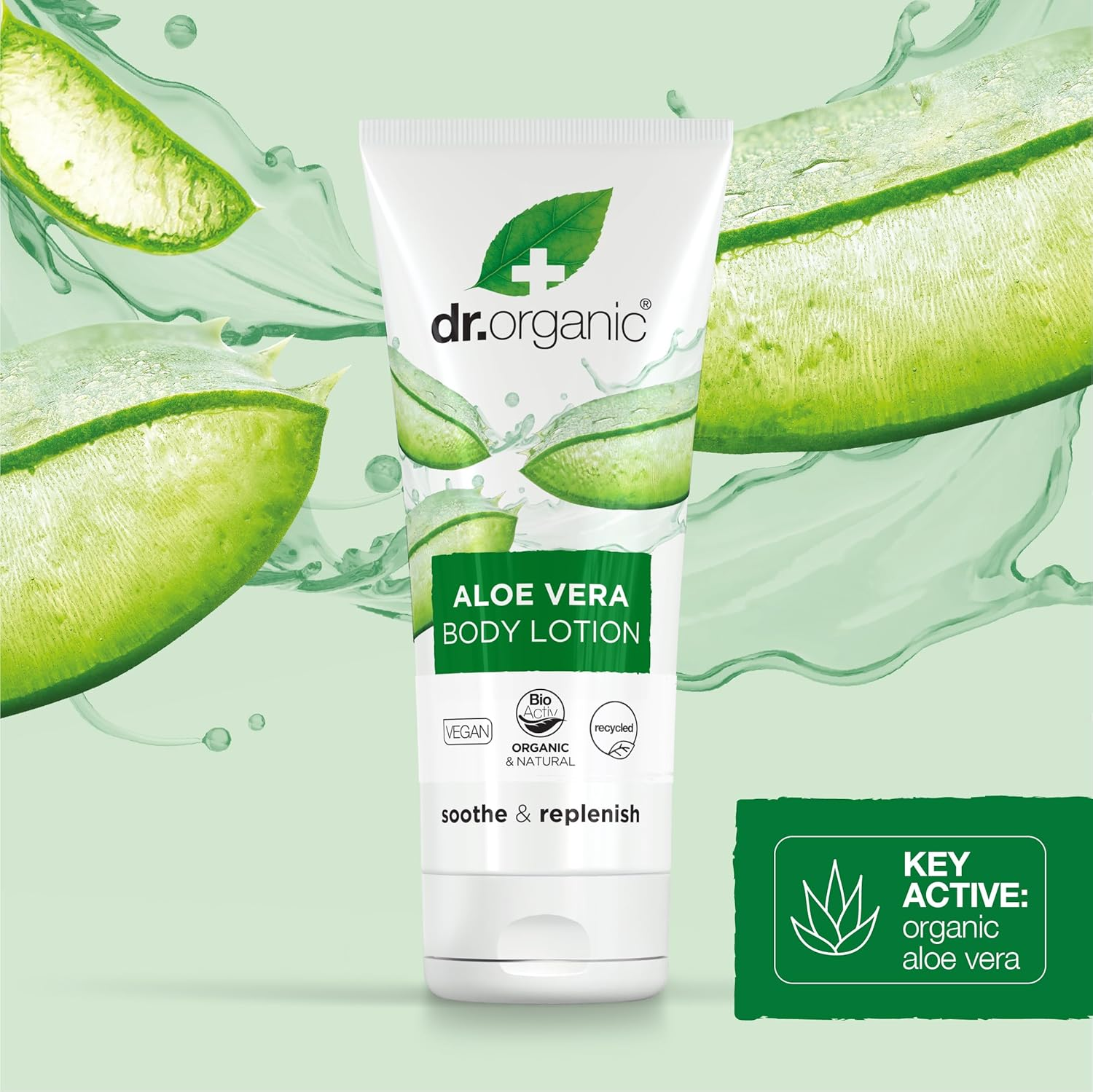 Dr Organic Aloe Vera Lotion, Moisturising, Mens, Womens, All Skin Types, Natural, Vegan, Cruelty-Free, Paraben & Sls-Free, Recycled & Recyclable, Organic, 200Ml, Packaging May Vary image number 5