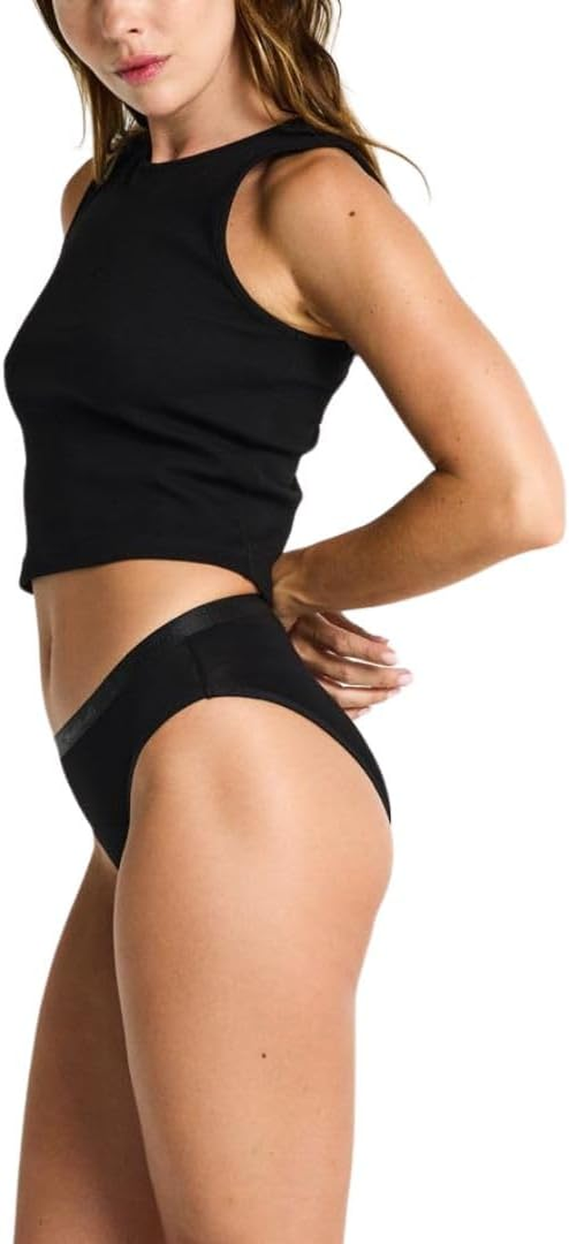 Modibodi Bikini Bottom Style Period Pants Heavy-Overnight Leak Proof Cotton Undies for Women image number 3