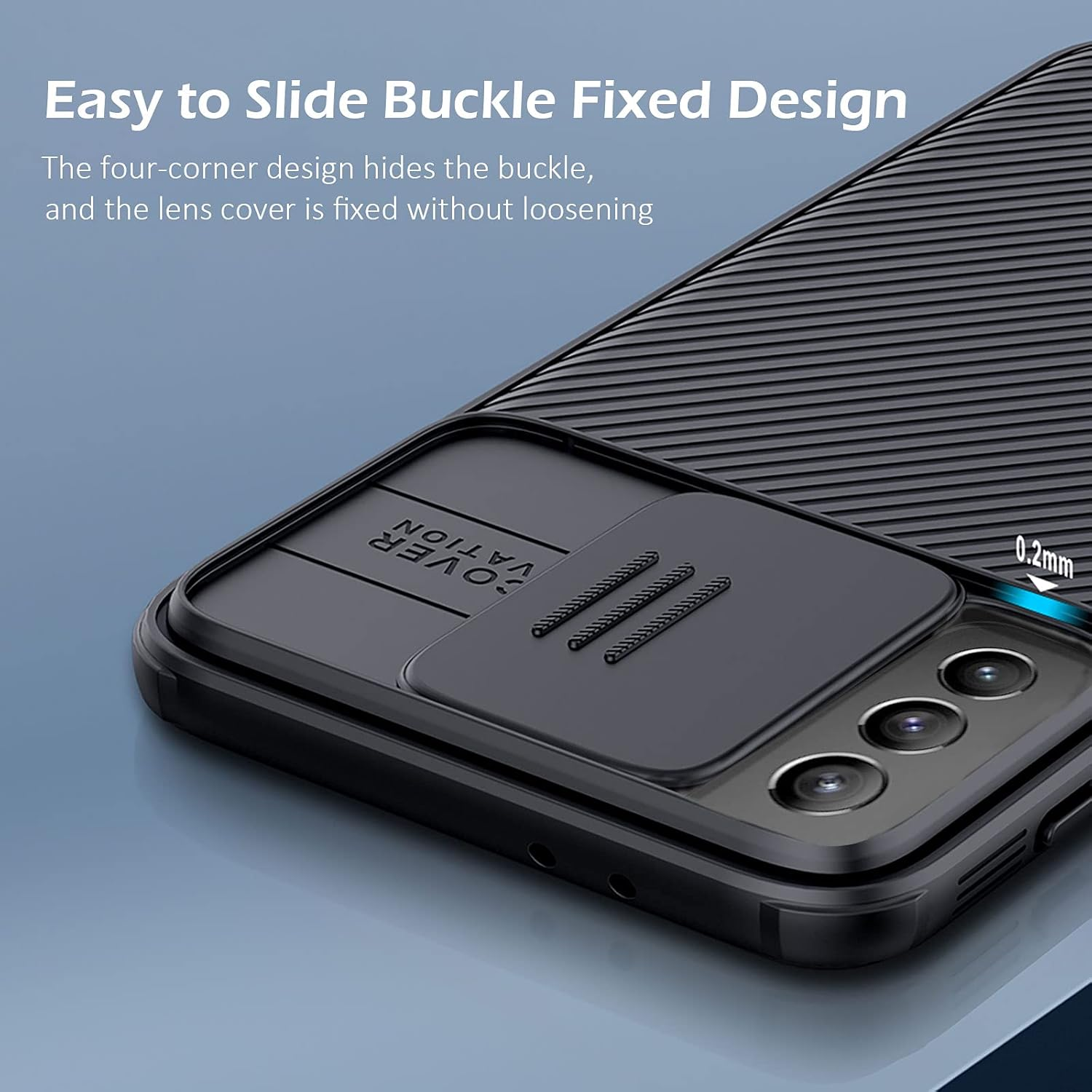 Cloudvally Samsung Galaxy S21 Ultra Case with Camera Cover, Full-Body Protective & Slim Fit, Camera Protection Case Only for Samsung Galaxy S21 Ultra 5G 6.8 Inch (2021 Release), Black image number 4