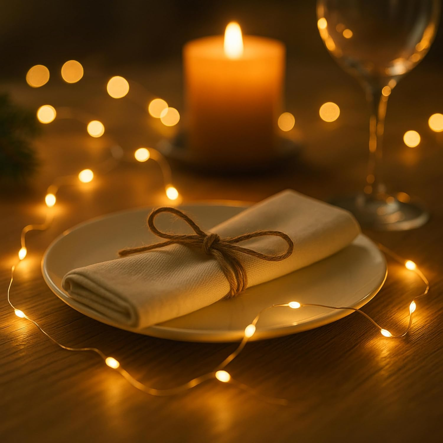 MIJOMA Micro LED Wire Fairy Lights, Warm White, 8 Functions with Twinkle Effect, Timer, Battery Operated, Silver Wire, IP44, for Indoor and Outdoor Use, Atmospheric Christmas Lighting (495 Cm - 100 image number 4