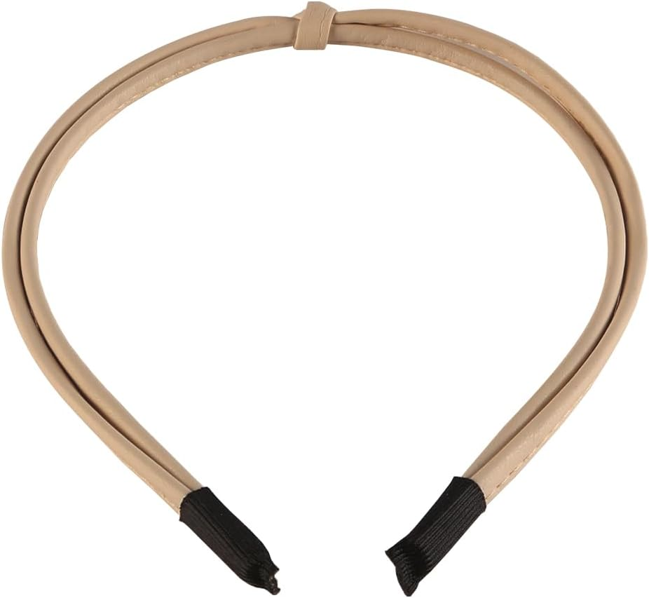 Laroal 5 Pieces Thin Leather Headbands for Women Hairpin Suitable for All Ages and Hair Types image number 2