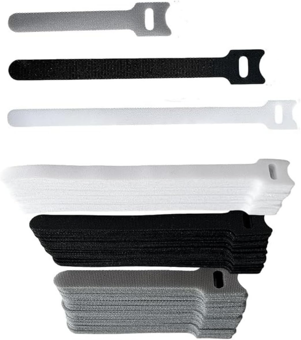 120Pcs Reusable Fastening Cable Ties,Wrap Cable Ties,Wire Ties Cable Management 3.94/5.90/7.87Inch,Premium Quality Cable Management Straps for Electrical Cable & Wire Organizer image number 5