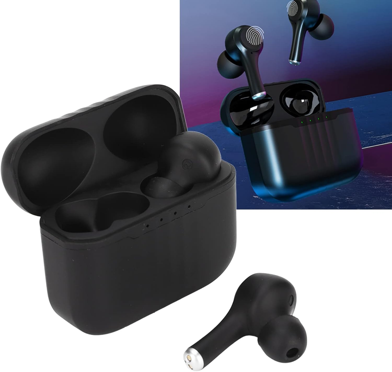 Voice Translator Headphones, J7 Language Translator -84 Languages 5 Modes with Bluetooth 5.2, Noise Cancelling True Wireless Earbuds for Music and Calls (Black) image number 5