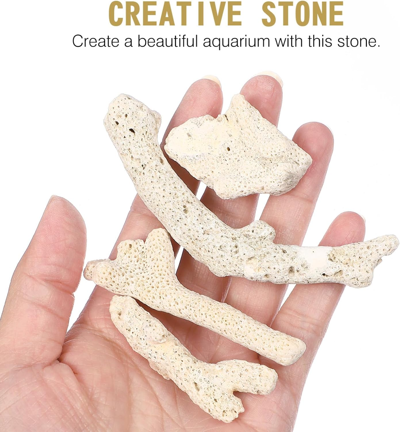 TEHAUX Fish Tank Filtration Material 500G Aquarium Decorative Stones 3-10Cm Synthetic Coral Stone for Freshwater and Saltwater Aquariums image number 6