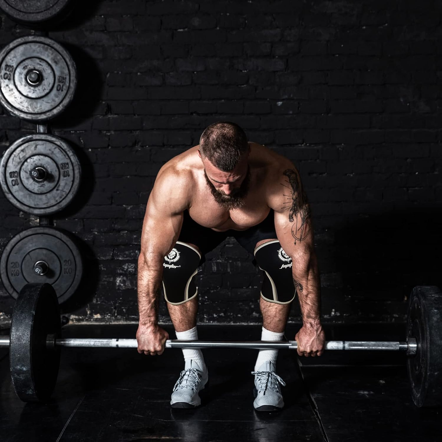 Knee Sleeves (1 Pair), 7Mm Compression Knee Braces for Squats,Weightlifting,Powerlifting,Cross Training for Men & Women（Medium） image number 5