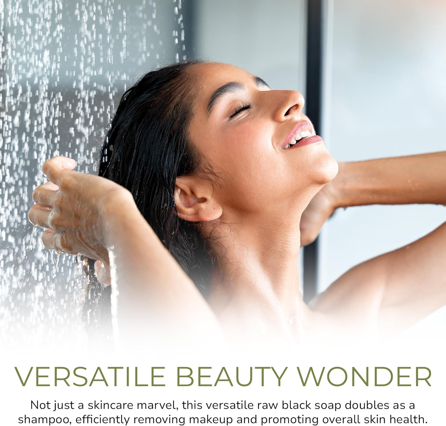 SAAQIN - Raw African Black Soap for All Skin Types, Black Soap Ideal for Acne, Wrinkles, Make-Up Removal, Hair & Body, Natural Glycerin Black African Soap, African Black Soap Bar from Ghana, 5 Lbs image number 4