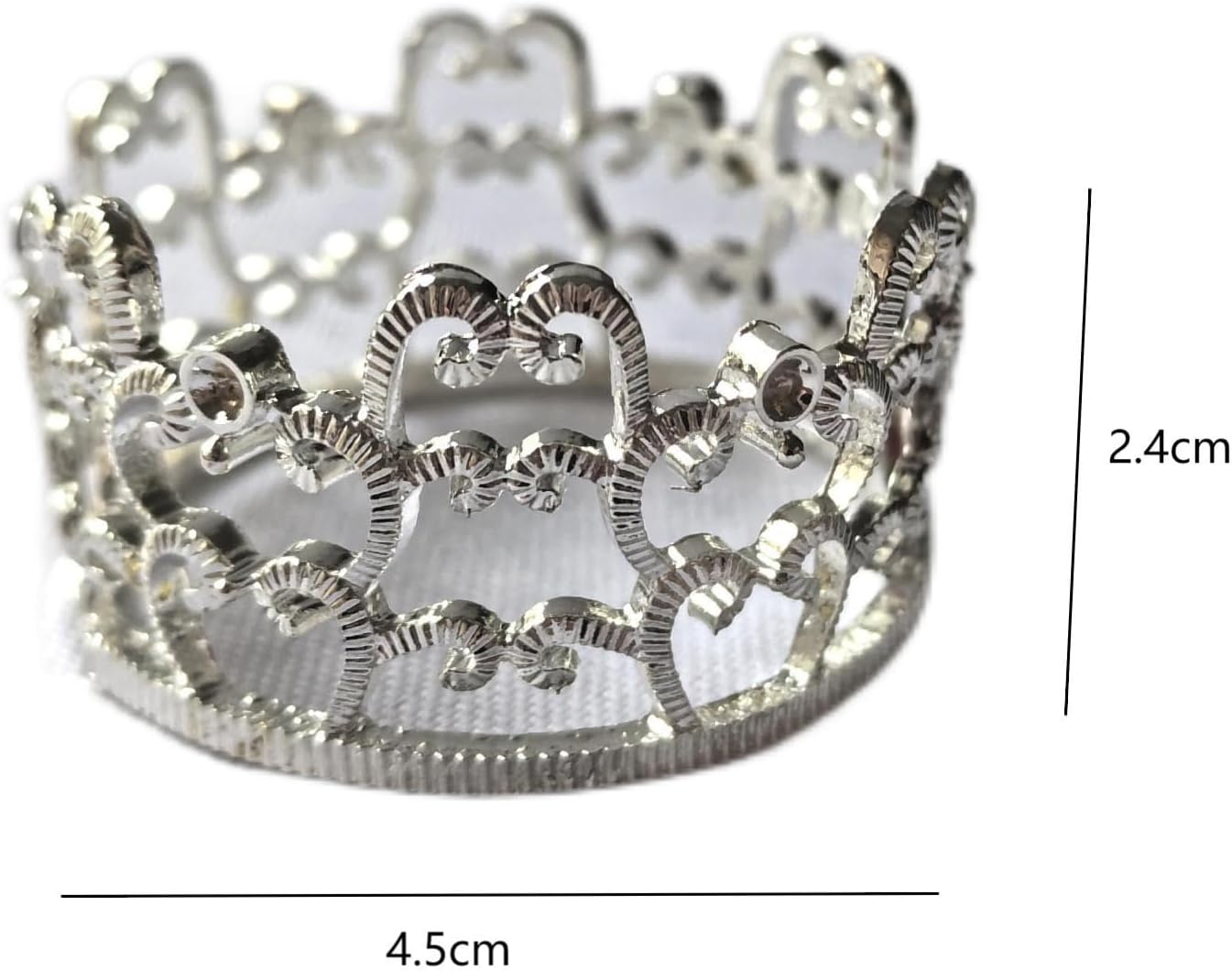 Crown Design Napkin Rings - 12Pcs round Table Decor Holder for Dinner Party, Christmas, Dining Table (GOLD-C24) image number 4